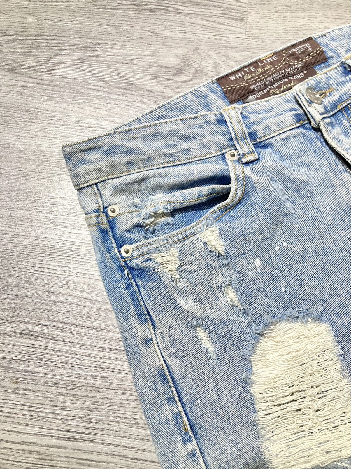 If Six Was Nine 2000s Idun Distressed Ripped Denim Blue Jeans Lgb Punk Style Size US 30 / EU 46 - 9 Thumbnail