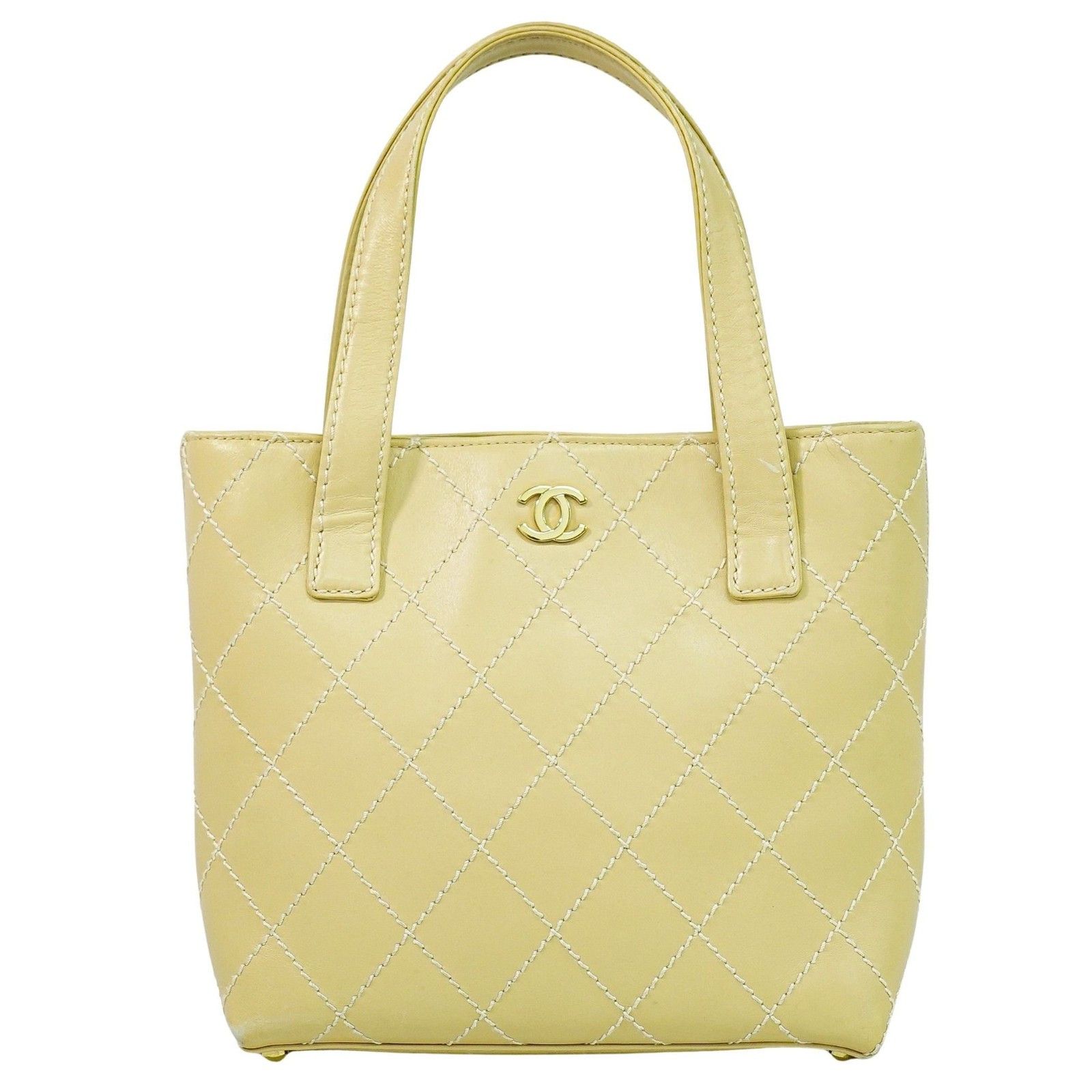 Chanel Chanel Surpique Tote Quilted Leather Size ONE SIZE - 1 Thumbnail