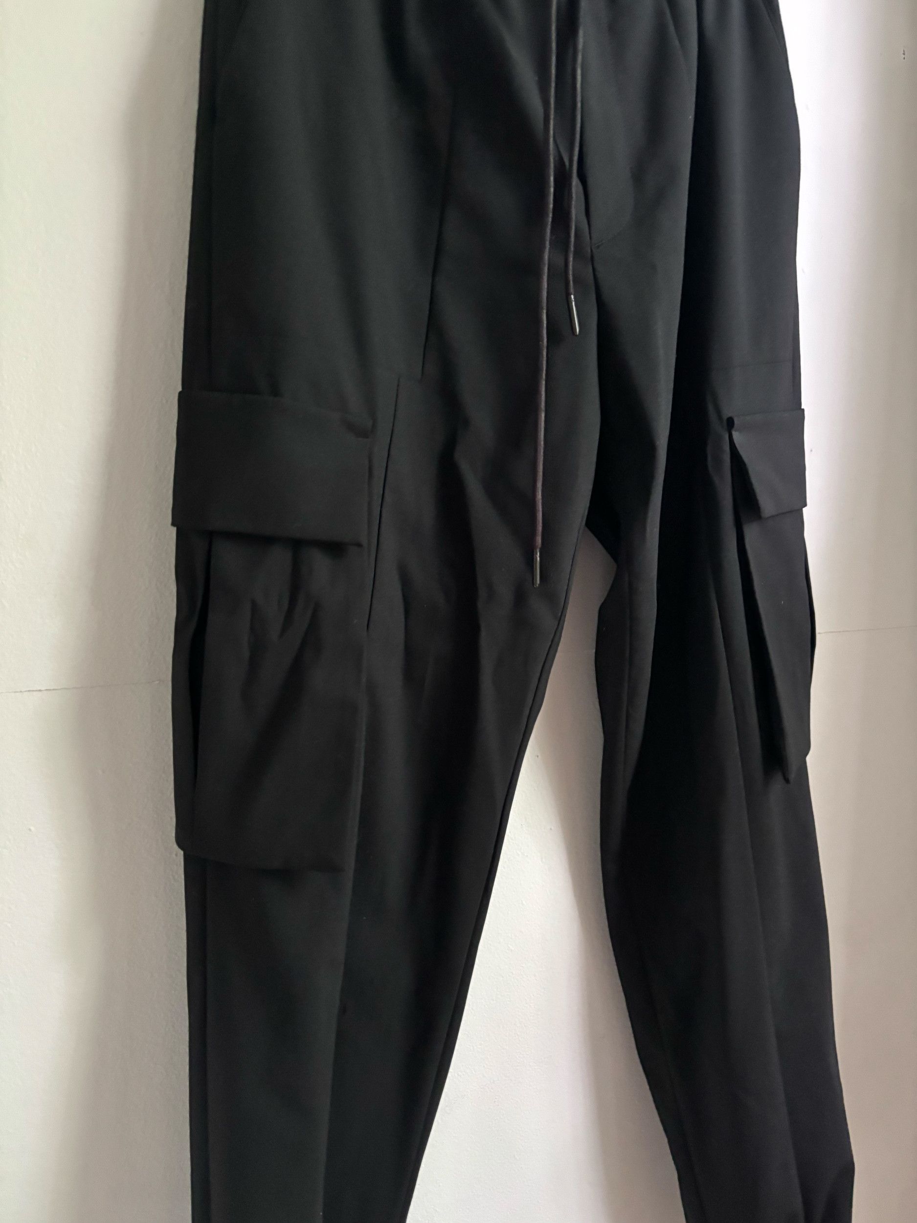 Juun.J Juun.J Black Stretch Jogger Cargo Pants Size US 28 / EU 44 - 3 Thumbnail