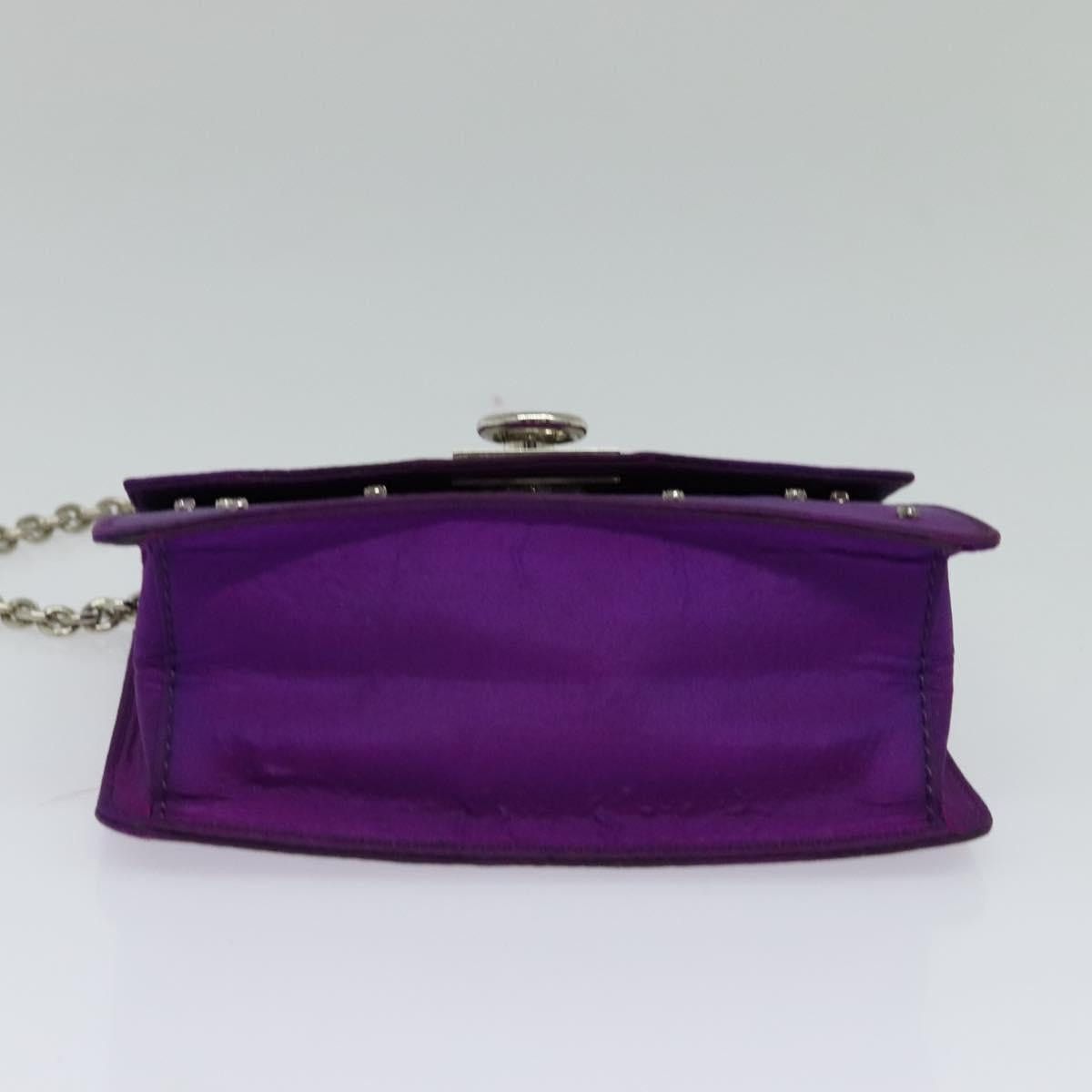 Celine CELINE Chain Shoulder Bag Nylon Purple Size ONE SIZE - 5 Thumbnail