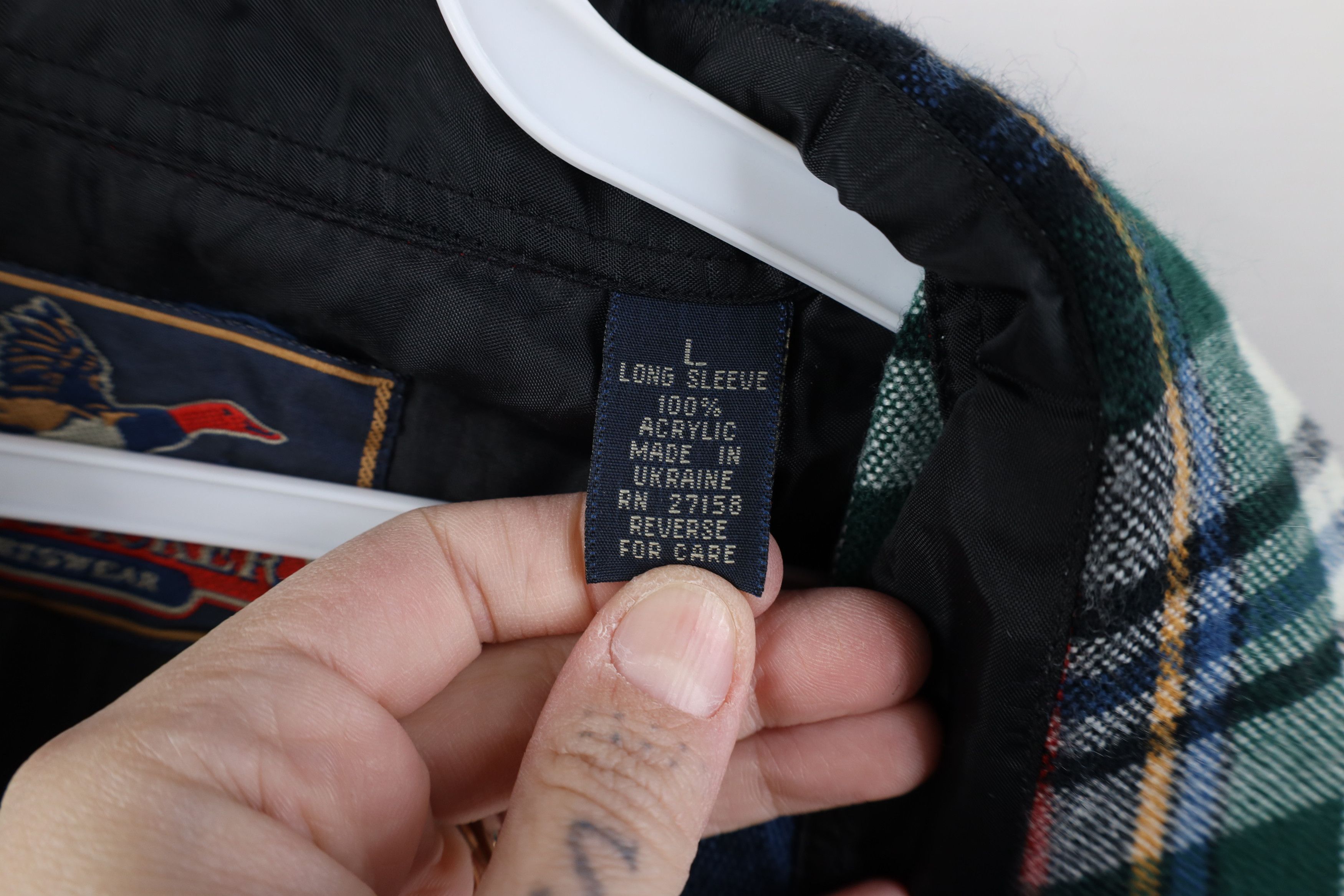 Vintage Vintage 80s 90s Streetwear Plaid Knit Collared Button Shirt Size US L / EU 52-54 / 3 - 7 Thumbnail