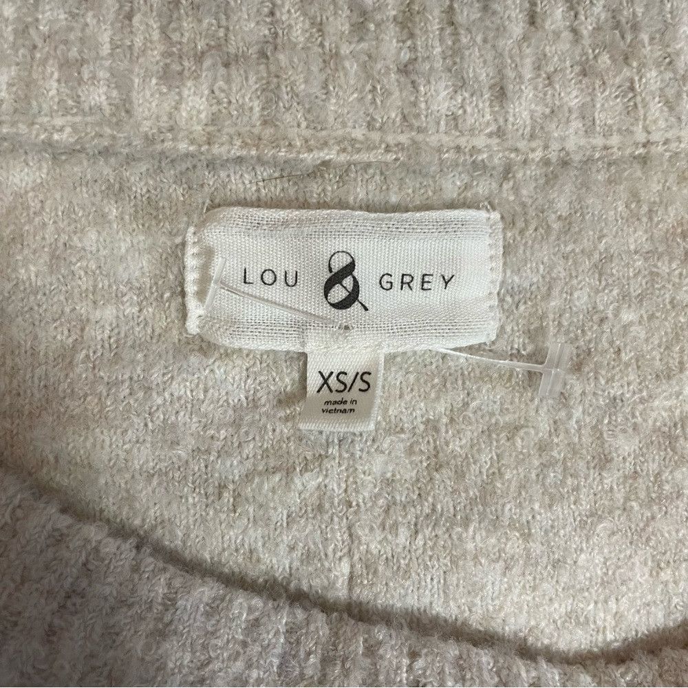 Lou & Grey New Lou & Grey Dolman Sleeve Poncho Textured Knit Beige Swe Size S / US 4 / IT 40 - 7 Thumbnail