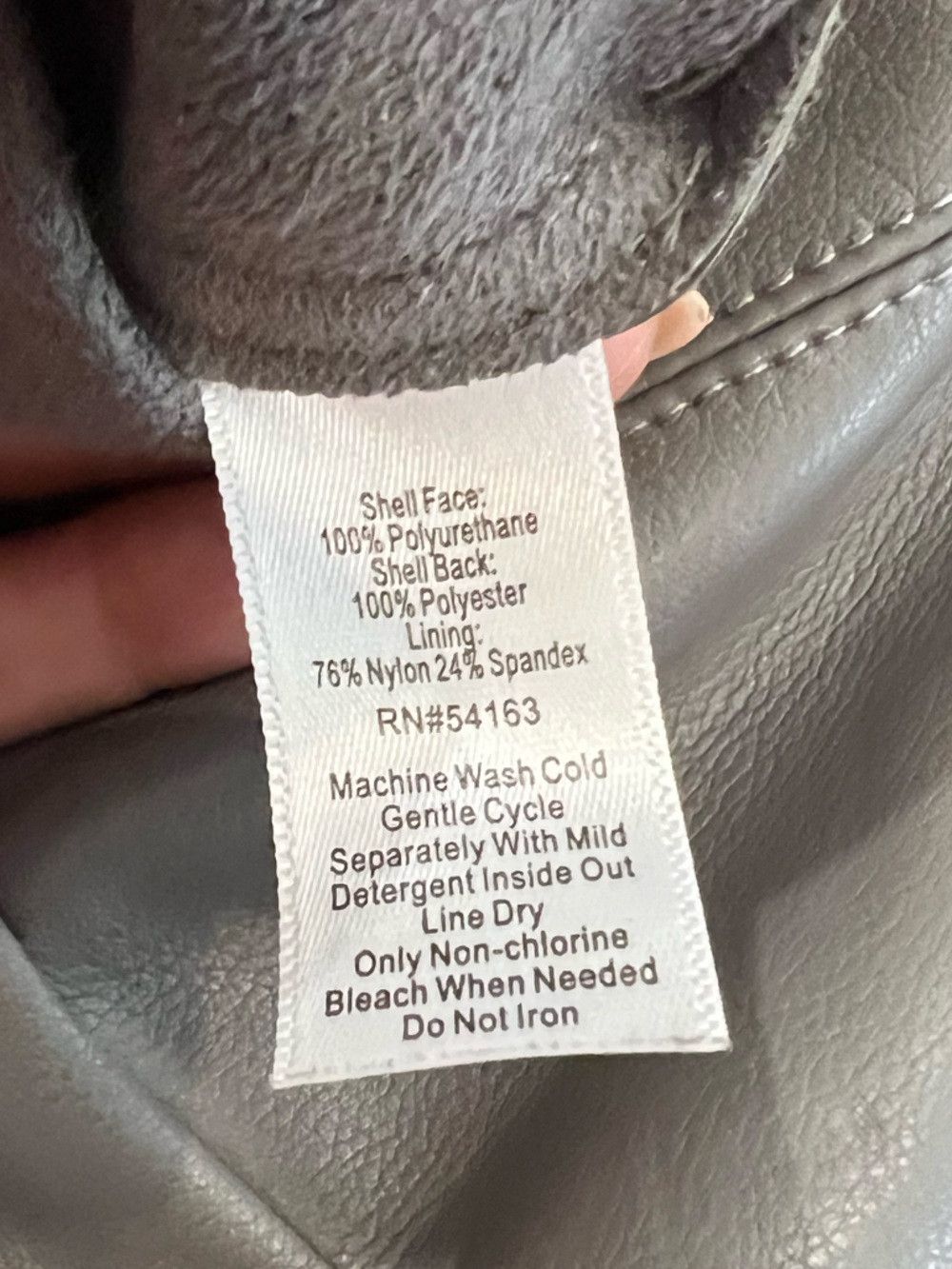 Other Marc New York Andrew Marc Faux Leather Pants Gray Slim Fit Size 28" / US 6 / IT 42 - 5 Thumbnail