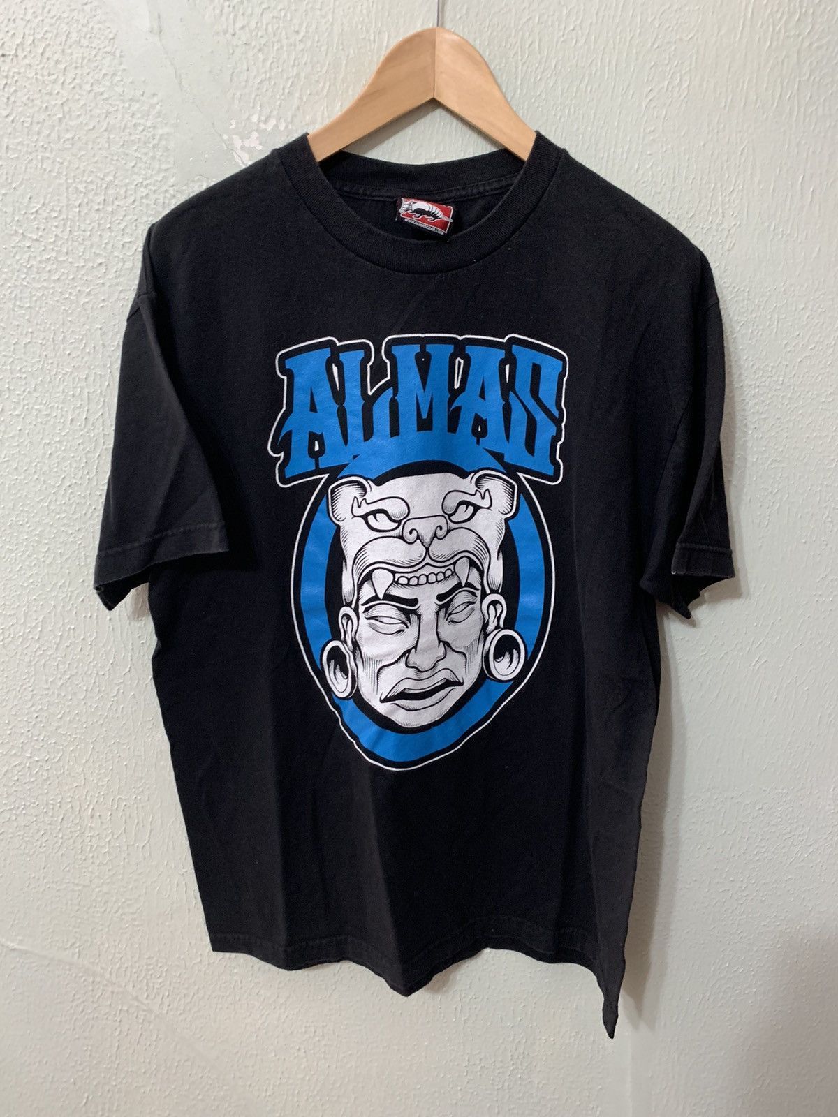 Vintage Vintage Aztec Stone Head Art Tee Size US L / EU 52-54 / 3 - 1 Thumbnail