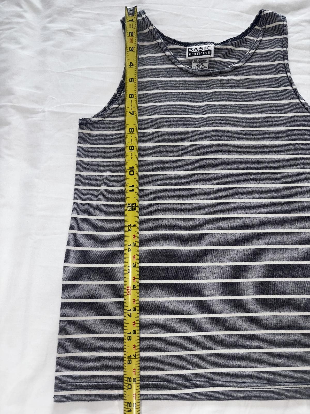 Basic Editions Vintage Basic Editions Womens Striped Tank Top Size M / US 6-8 / IT 42-44 - 6 Thumbnail