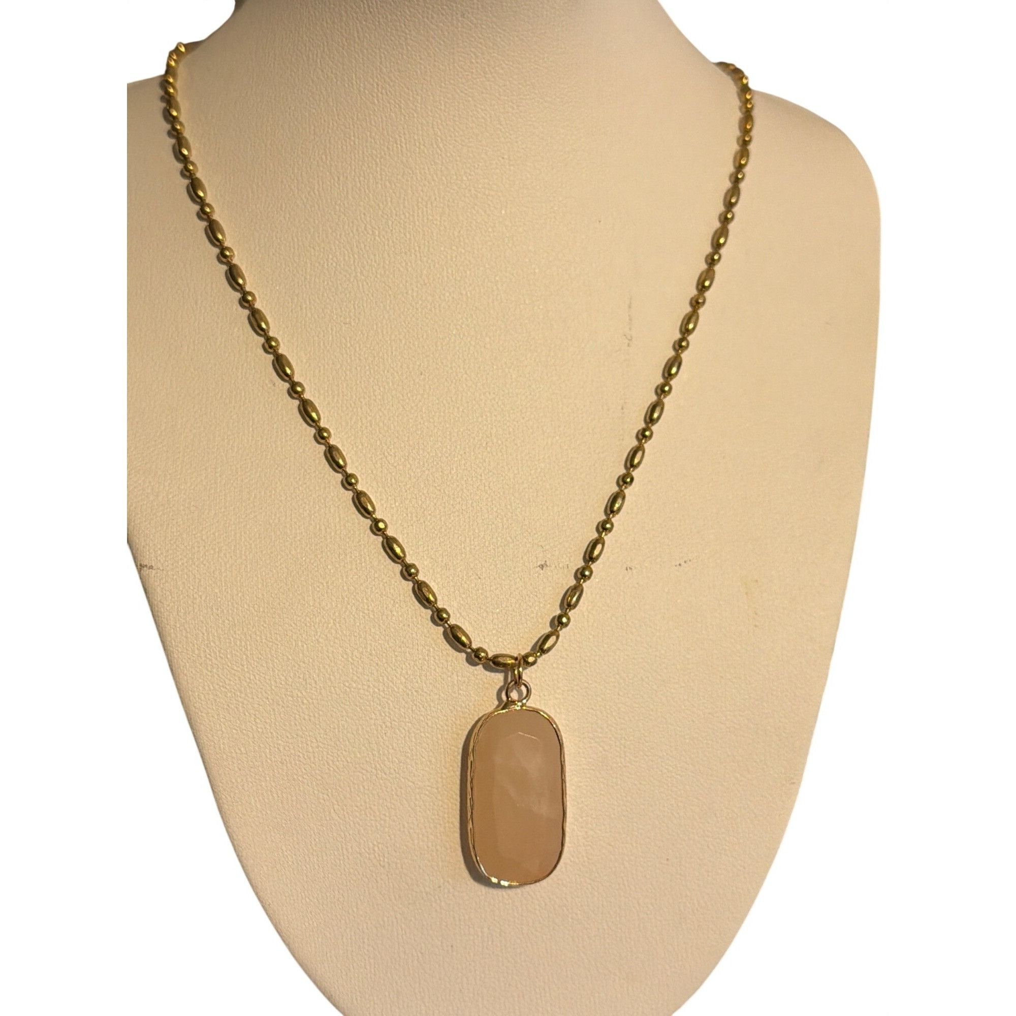 Other Meghan Bo Gold Filled Gemma Peach Quartz Pendant Necklace Bu Size ONE SIZE - 1 Thumbnail