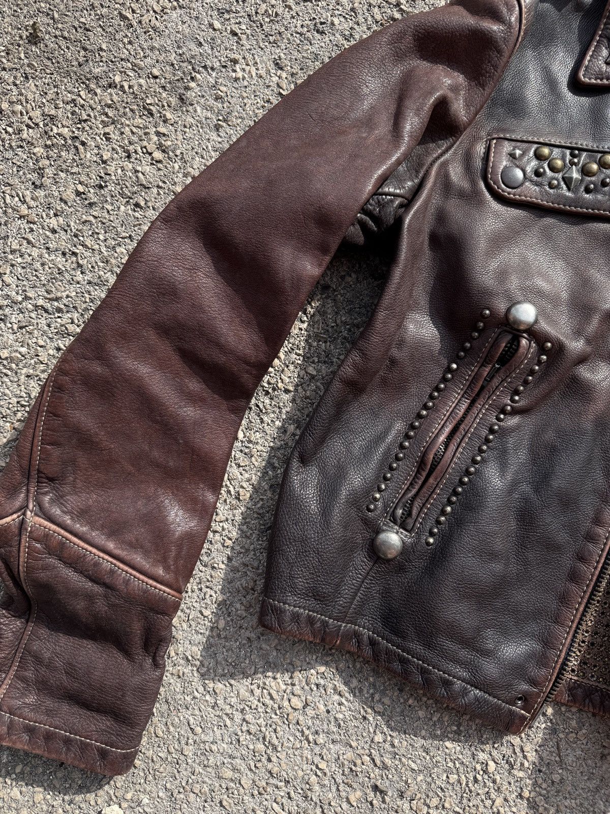 Hollywood Trading Company Hollywood Trading Company HTC studded cowhide leather biker Size M / US 6-8 / IT 42-44 - 2 Thumbnail