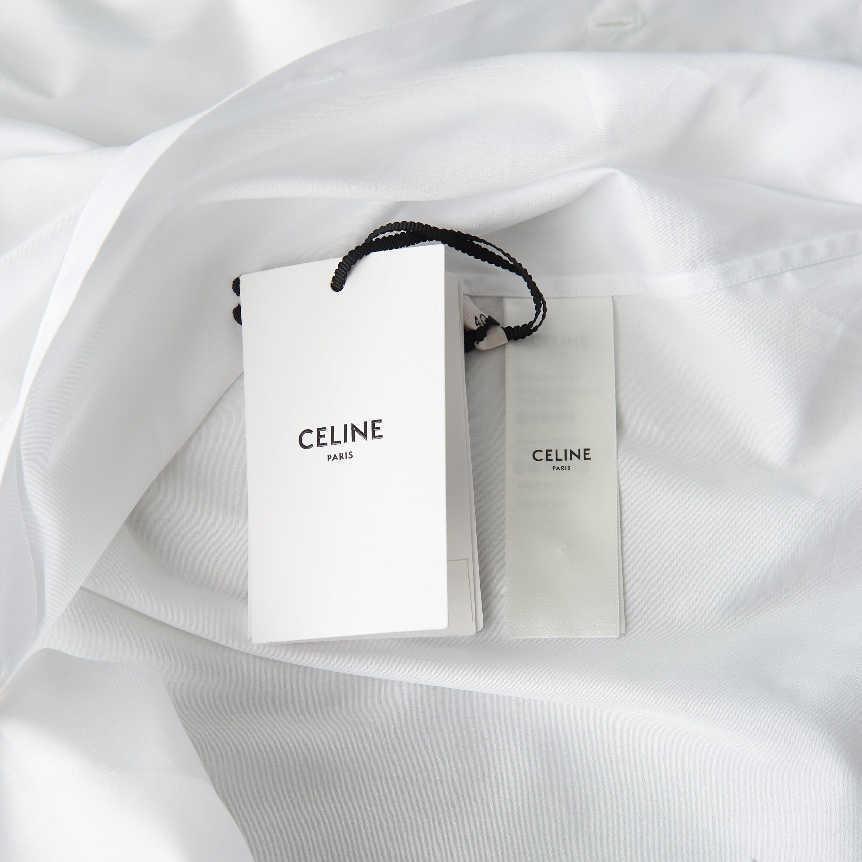 Celine Loose Drugstore Collar Shirt - Triomphe Embroidery Size US M / EU 48-50 / 2 - 8 Thumbnail
