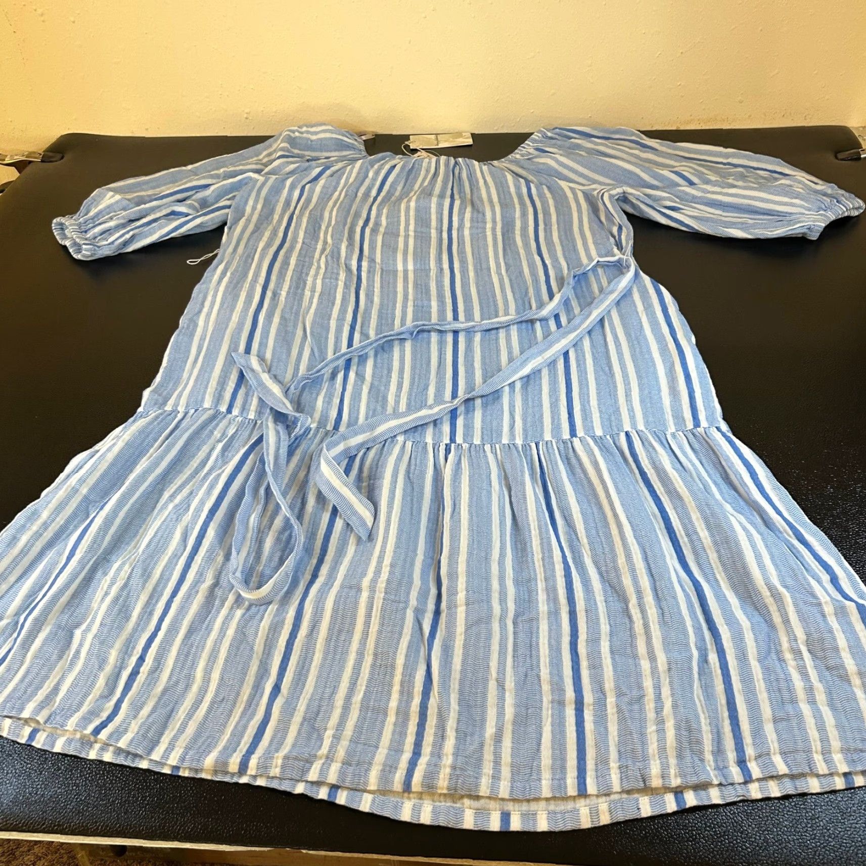 Tommy Bahama TOMMY BAHA MA Island Gauze Villa Solstice Off-the-Shoulder Dress Blue Women Large Size L / US 10 / IT 46 - 6 Thumbnail