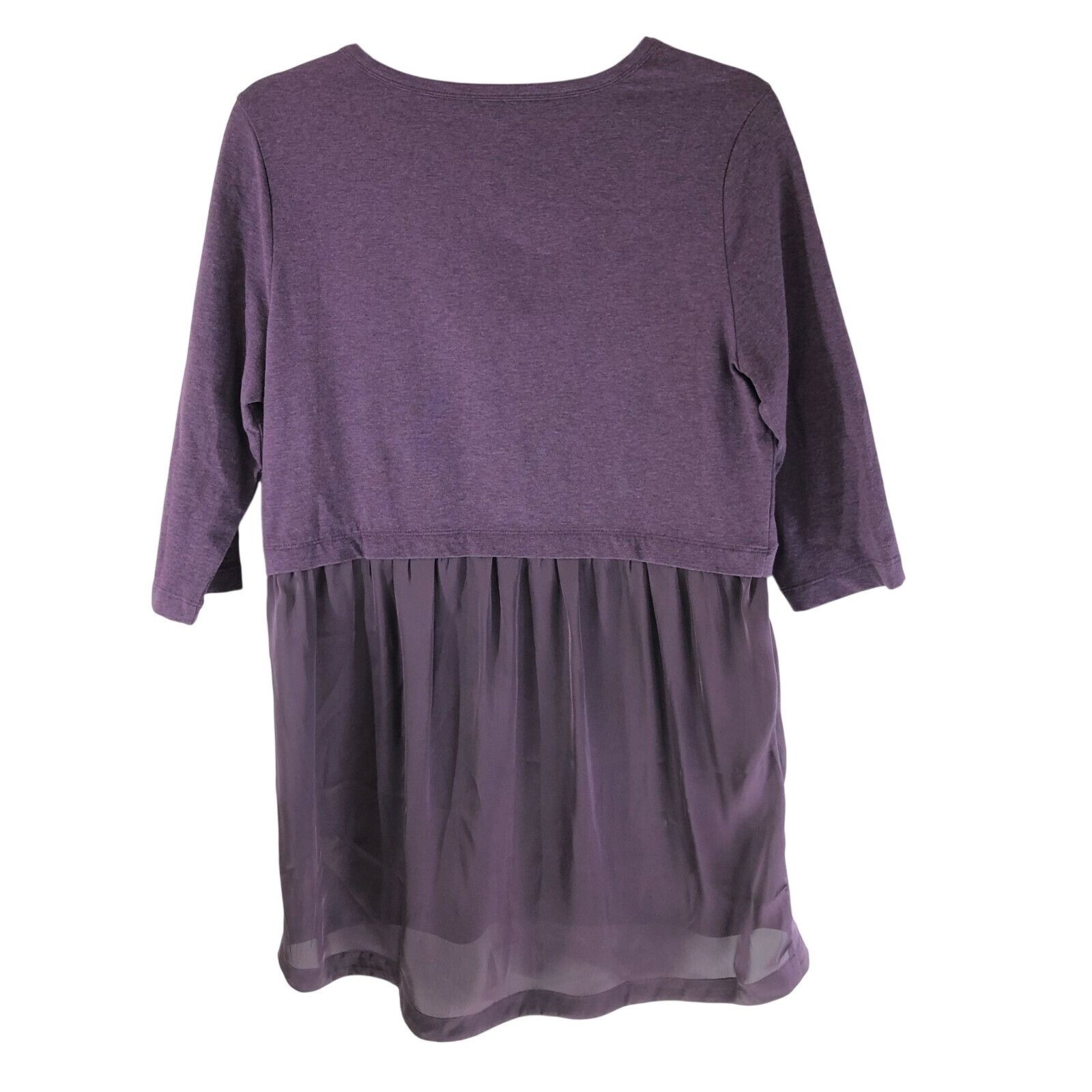 Soft Surroundings Soft Surroundings Womens Top Shirt Tail Hem Mixed Media 3/4 Size M / US 6-8 / IT 42-44 - 2 Thumbnail