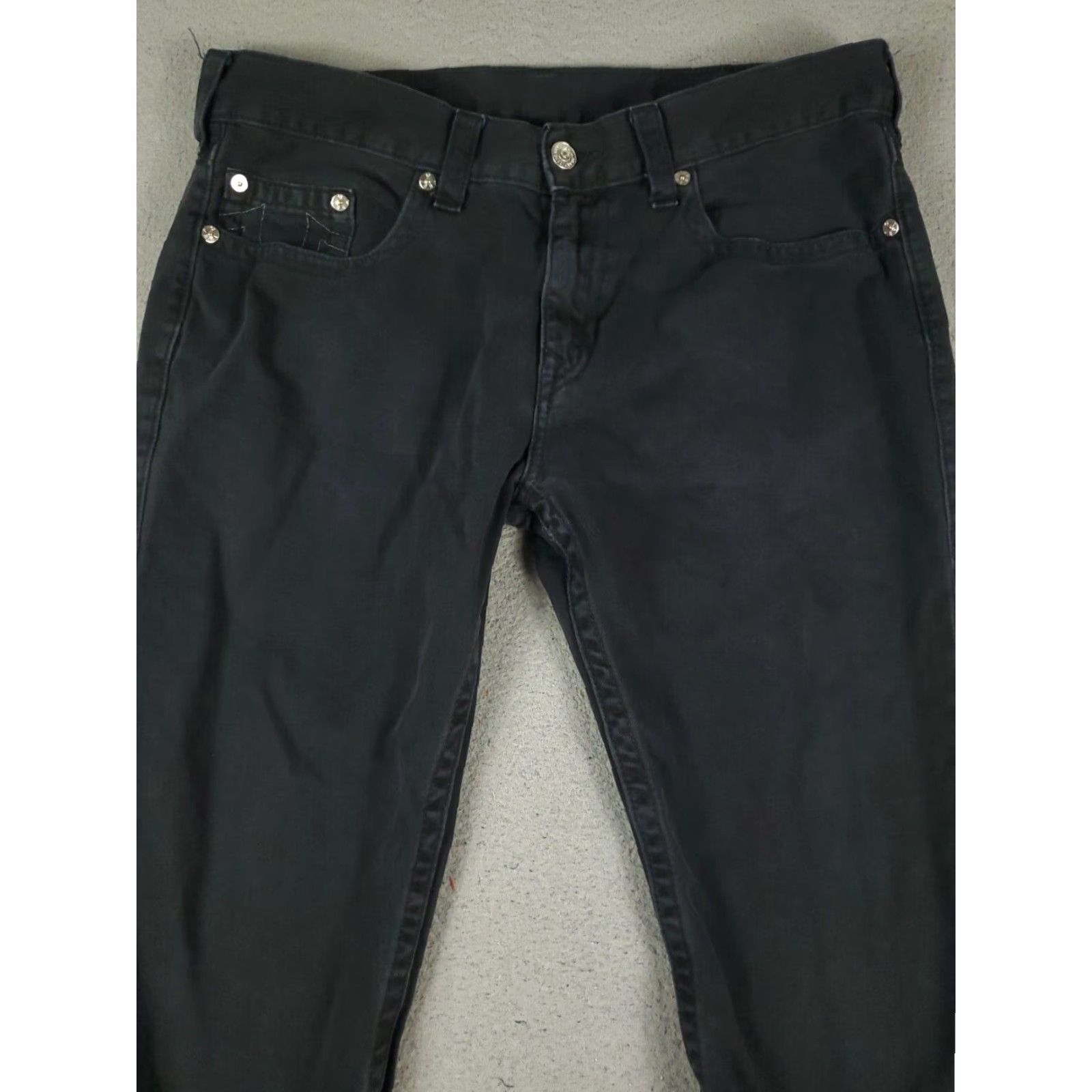 True Religion True Religion Mens Black Skinny Fit 38x32 Jeans Cotton Denim Pants 5-Pocket Size US 38 / EU 54 - 2 Thumbnail
