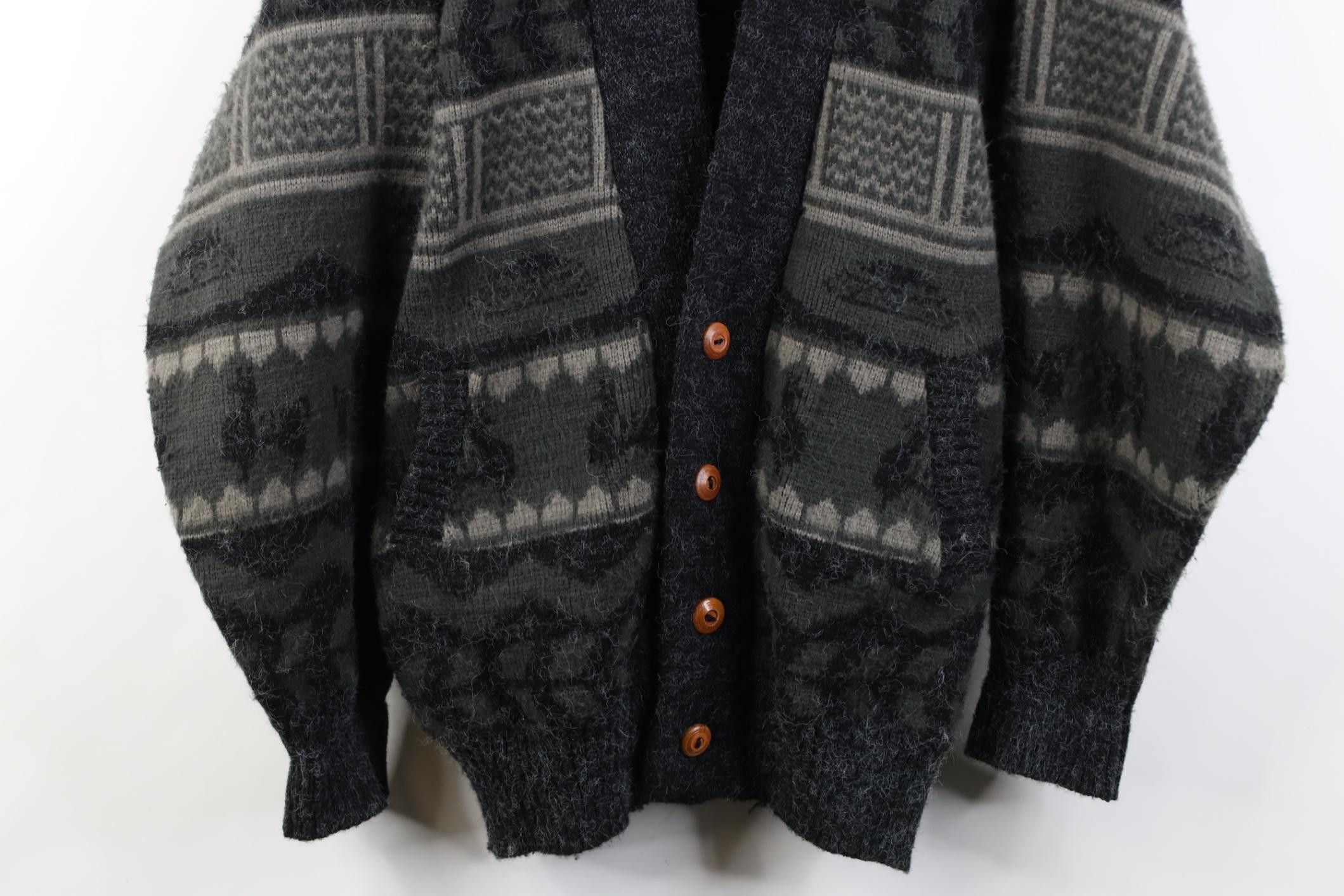 Vintage Vintage 90s Streetwear Heavyweight Wool Knit Sweater Size US M / EU 48-50 / 2 - 3 Thumbnail
