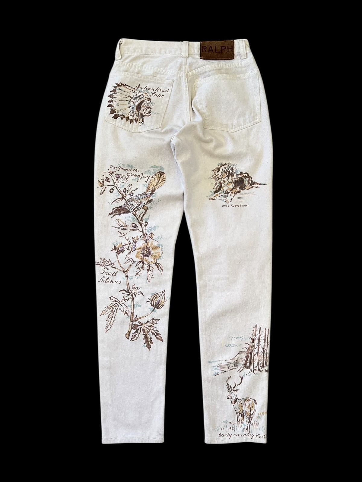 Polo Ralph Lauren Vintage Polo Ralph Lauren Native Printed Jeans Size 26" / US 2 / IT 38 - 2 Thumbnail
