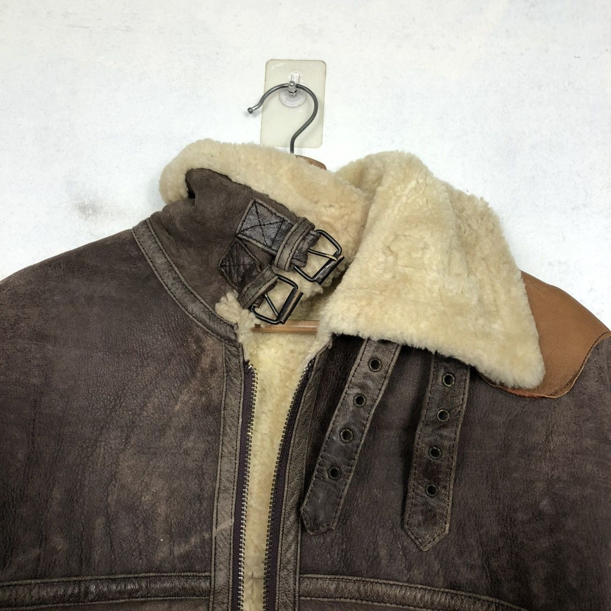 Japanese Brand 🔥VINTAGE LEATHER JACKET B 3 SHEARLING BASE AMERICAN BIKER Size US S / EU 44-46 / 1 - 21 Thumbnail