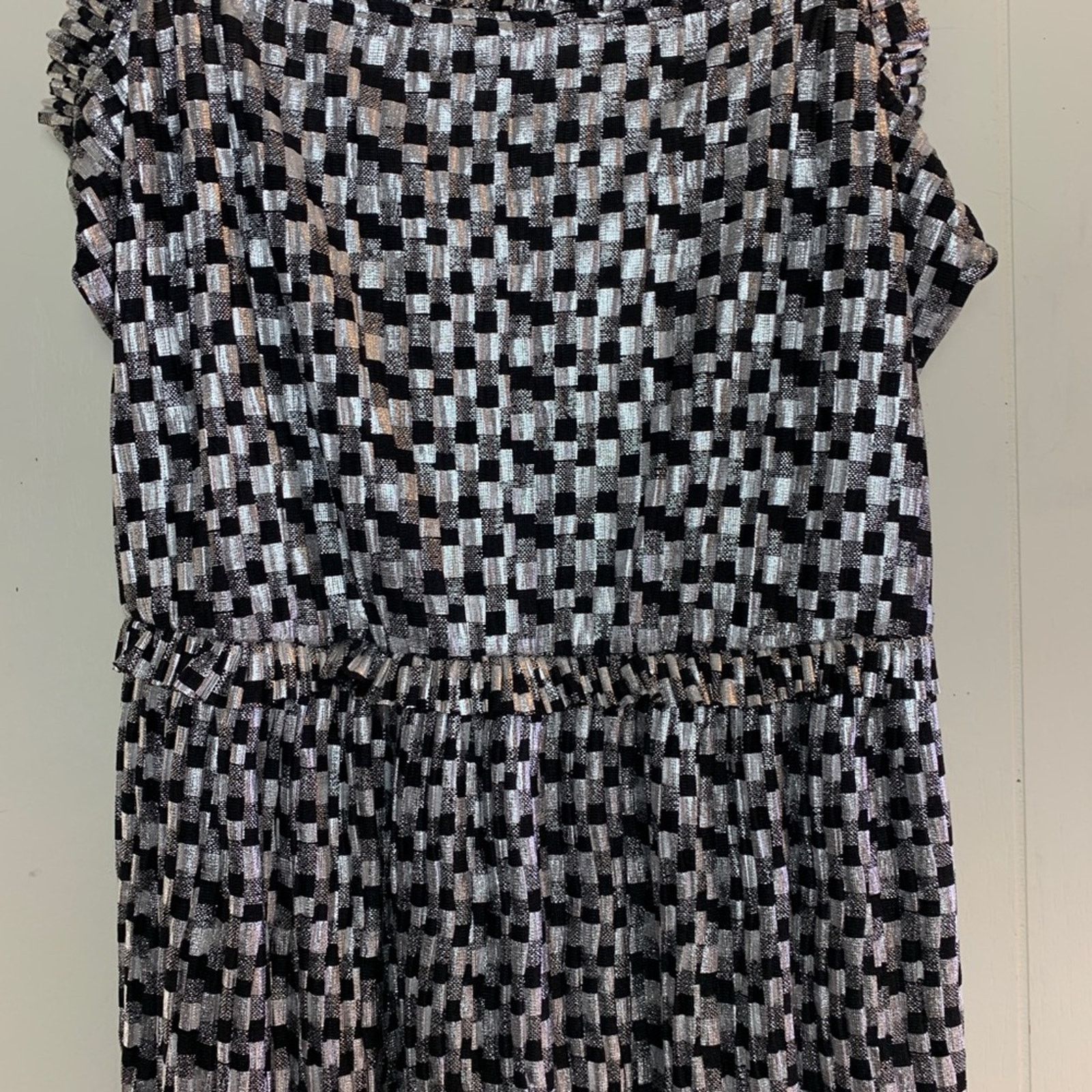 Zara Zara Silver Black Spaghetti Strap Mini Dress Size Large Size L / US 10 / IT 46 - 7 Thumbnail