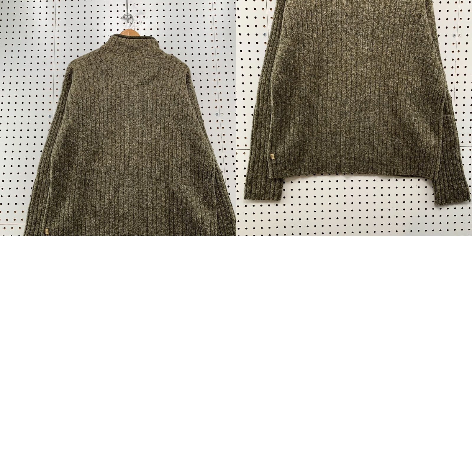 American Eagle Outfitters American Eagle Sweater Mens Medium Brown 1/4 Zip 100% Wool Rib Knit 25x26 Size US M / EU 48-50 / 2 - 9 Thumbnail