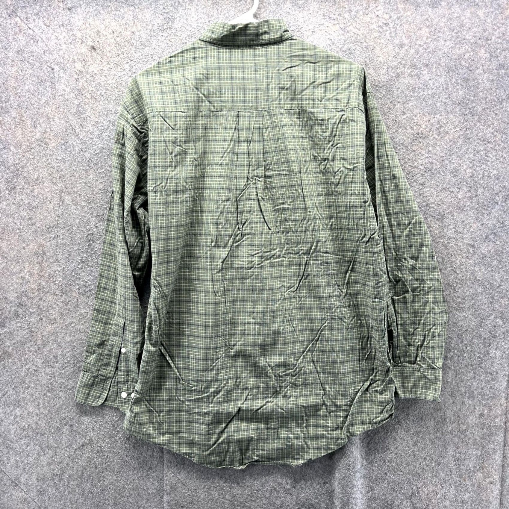 Brooks Brothers Brooks Brothers Dress Shirt Mens Small Olive Green Plaid Button-Down Oxford Shirt Size 36R - 2 Thumbnail