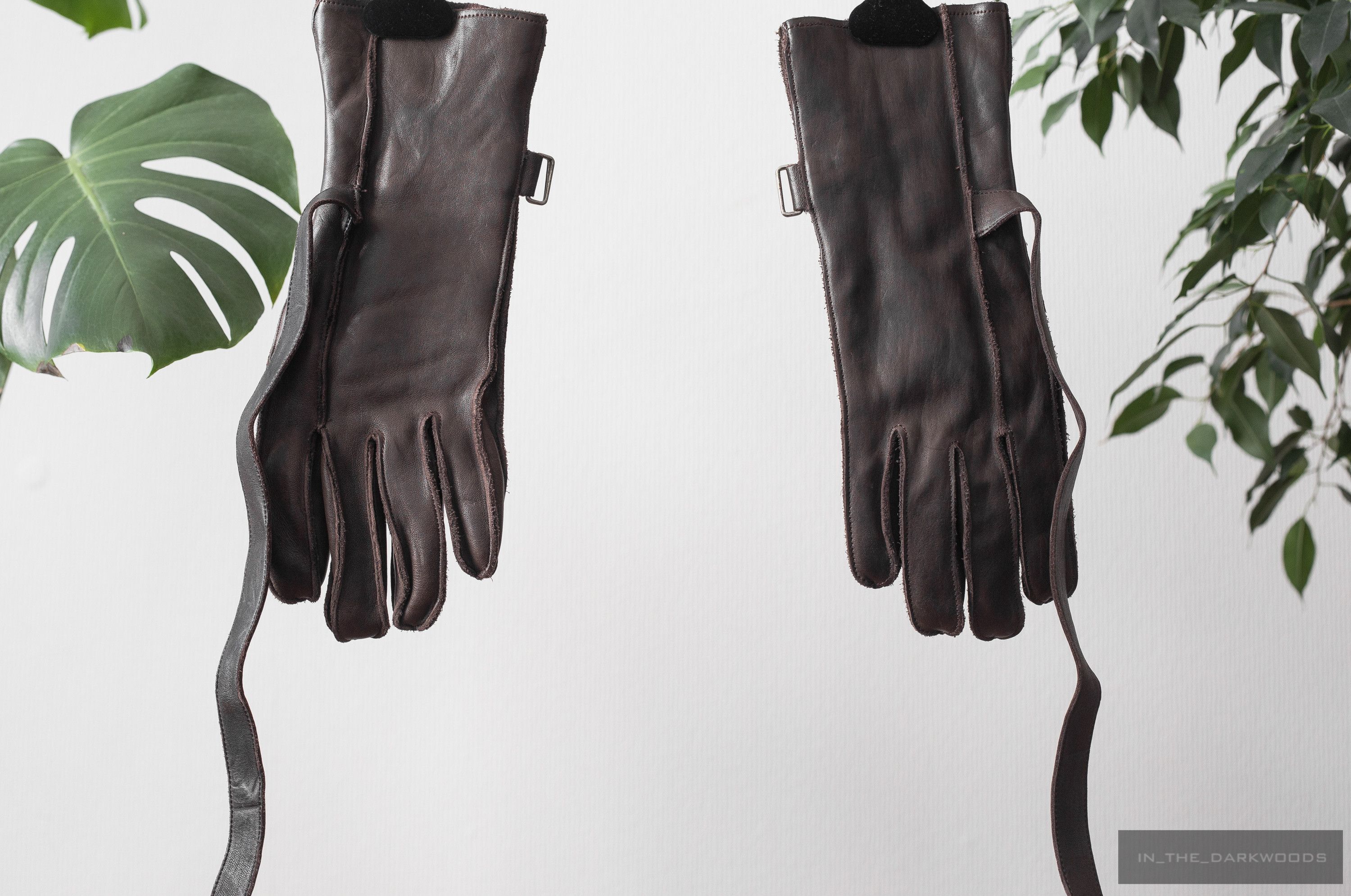Yohji Yamamoto 2007AW horse hide long leather gloves Size ONE SIZE - 6 Thumbnail