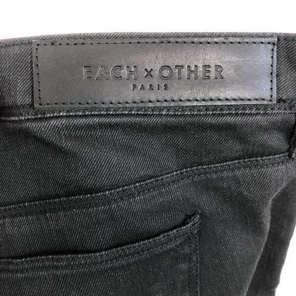 EACH x OTHER Each x Other Contrast Panel Moto Jeans Knee Slit Size 32" / US 10 / IT 46 - 12 Thumbnail