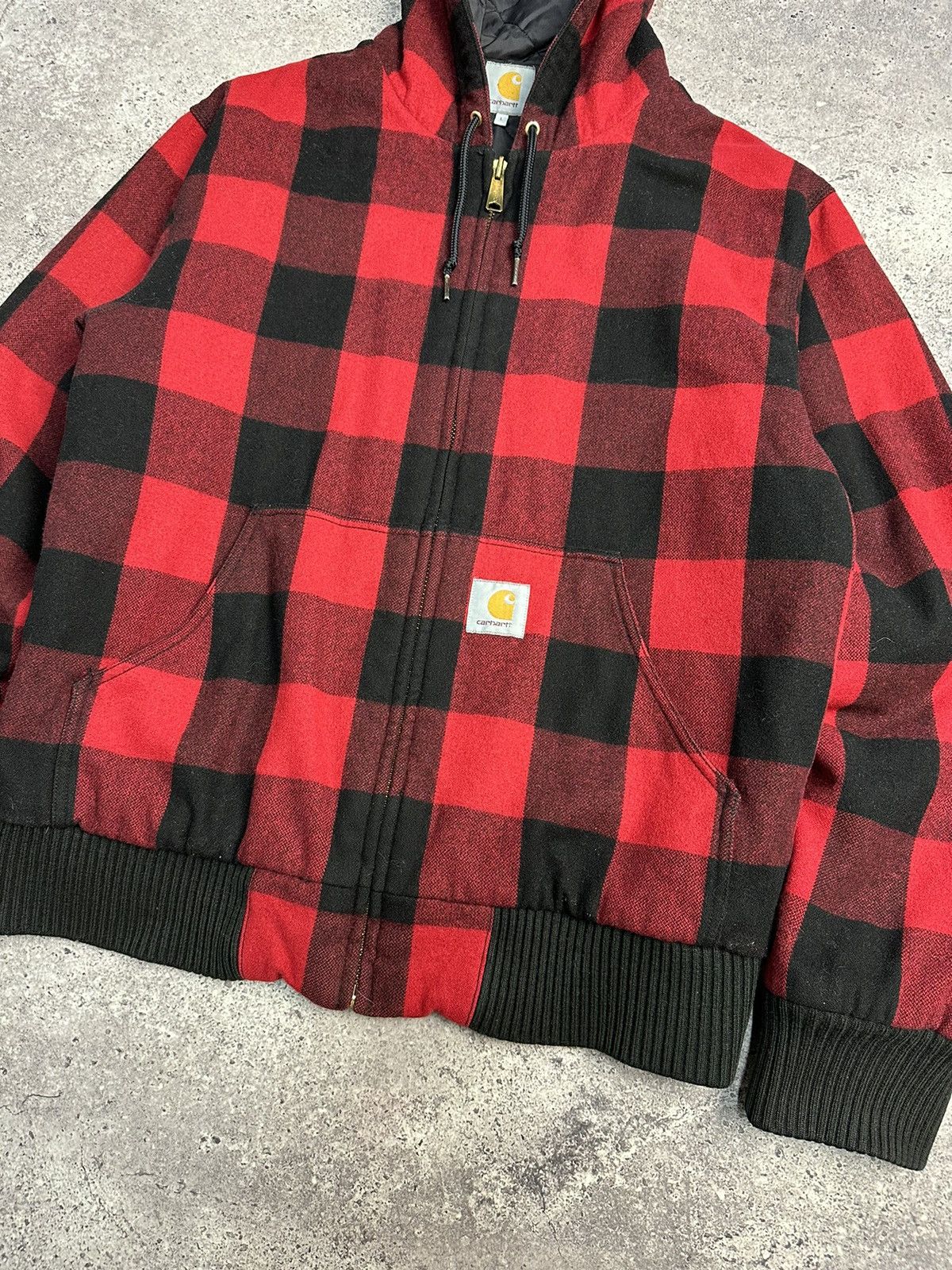 Carhartt Vintage Carhartt Active Jacket Wool Check Distressed Y2K Size US L / EU 52-54 / 3 - 4 Thumbnail