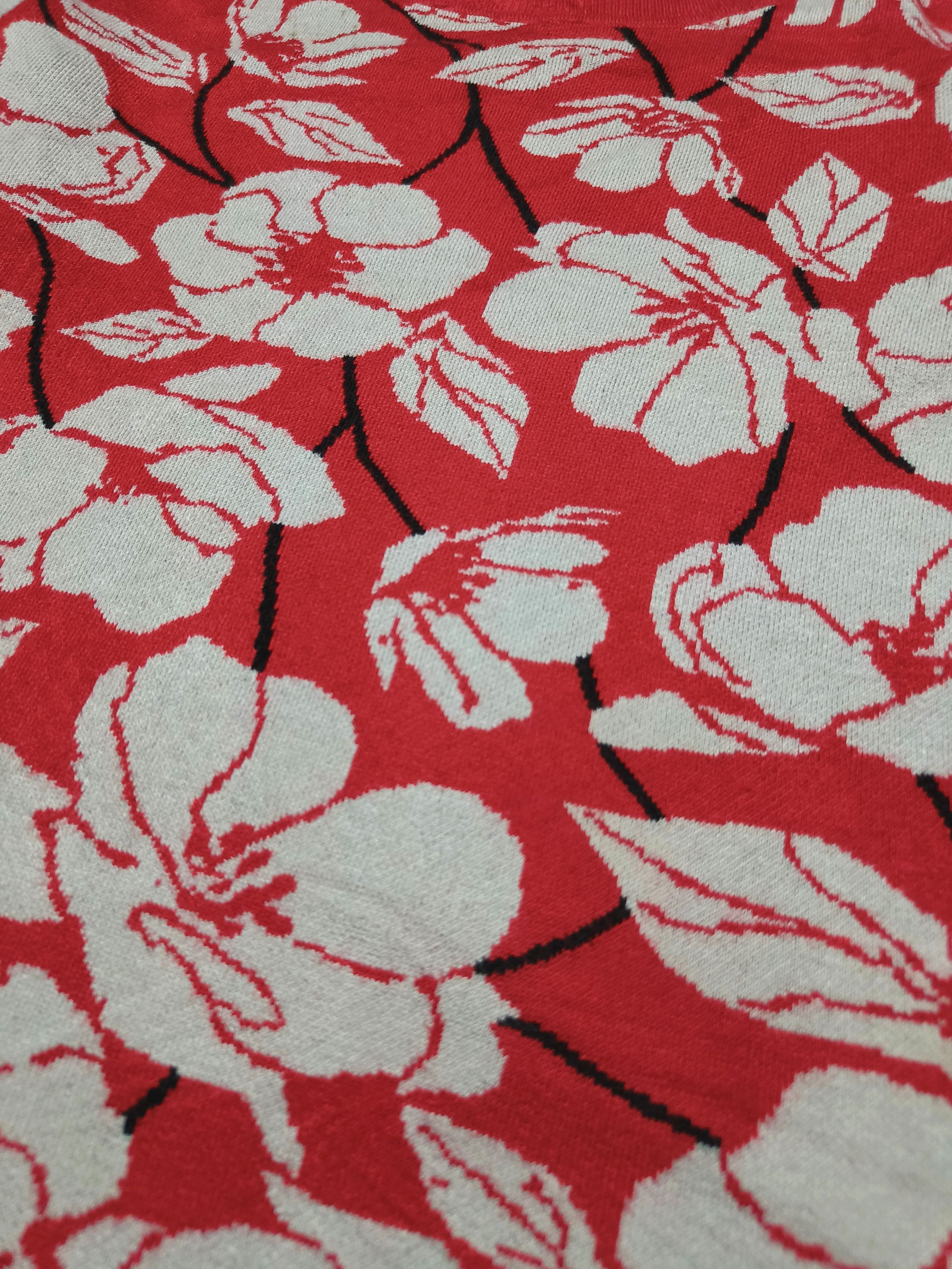 Other Vintage 90s 7th AVENUE Women's Floral Motifs Knit Sweater Size M / US 6-8 / IT 42-44 - 6 Thumbnail