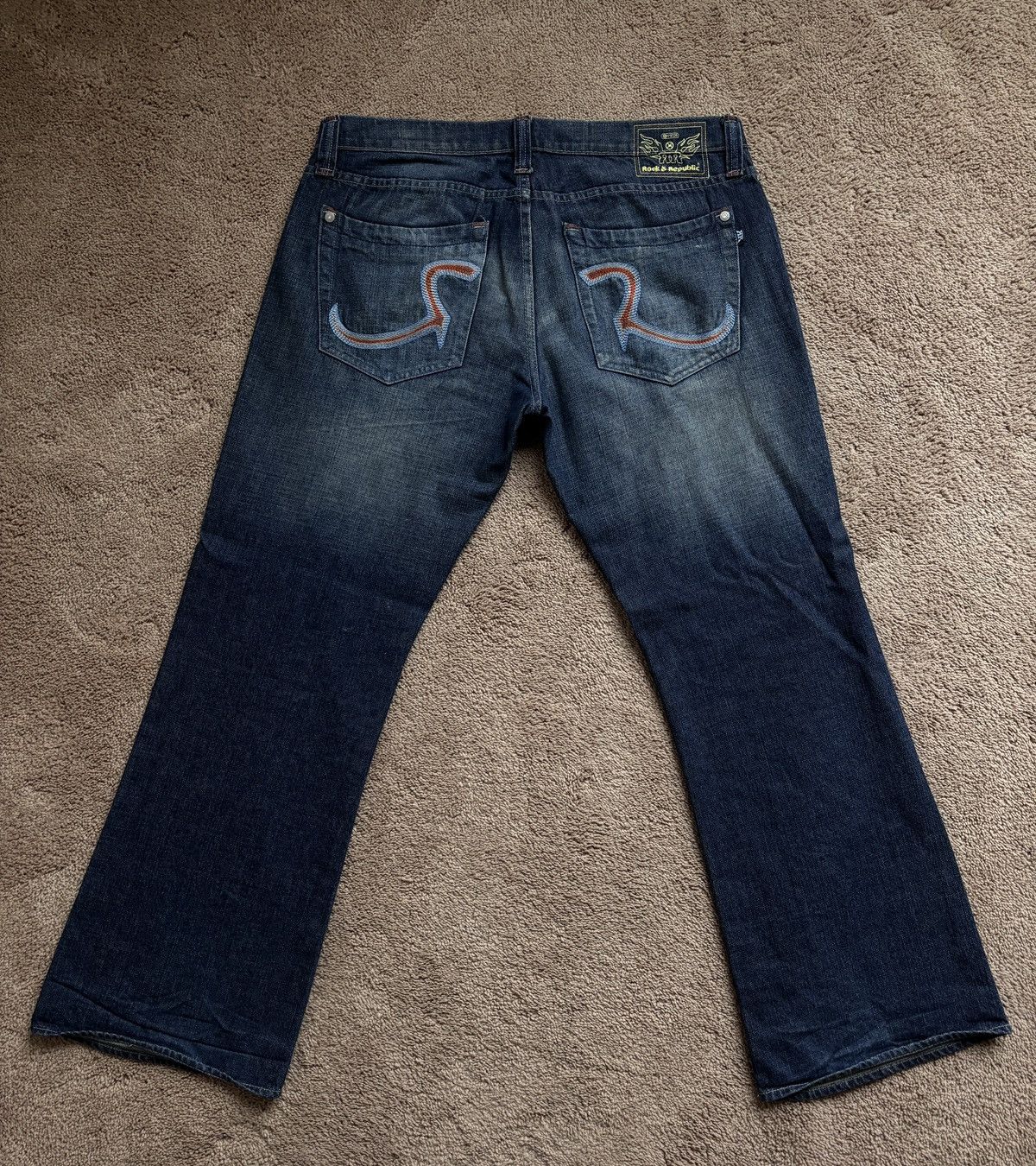 Rock & Republic Rock & Republic Classic Bootcut Embroidered Jeans Size US 38 / EU 54 - 1 Thumbnail