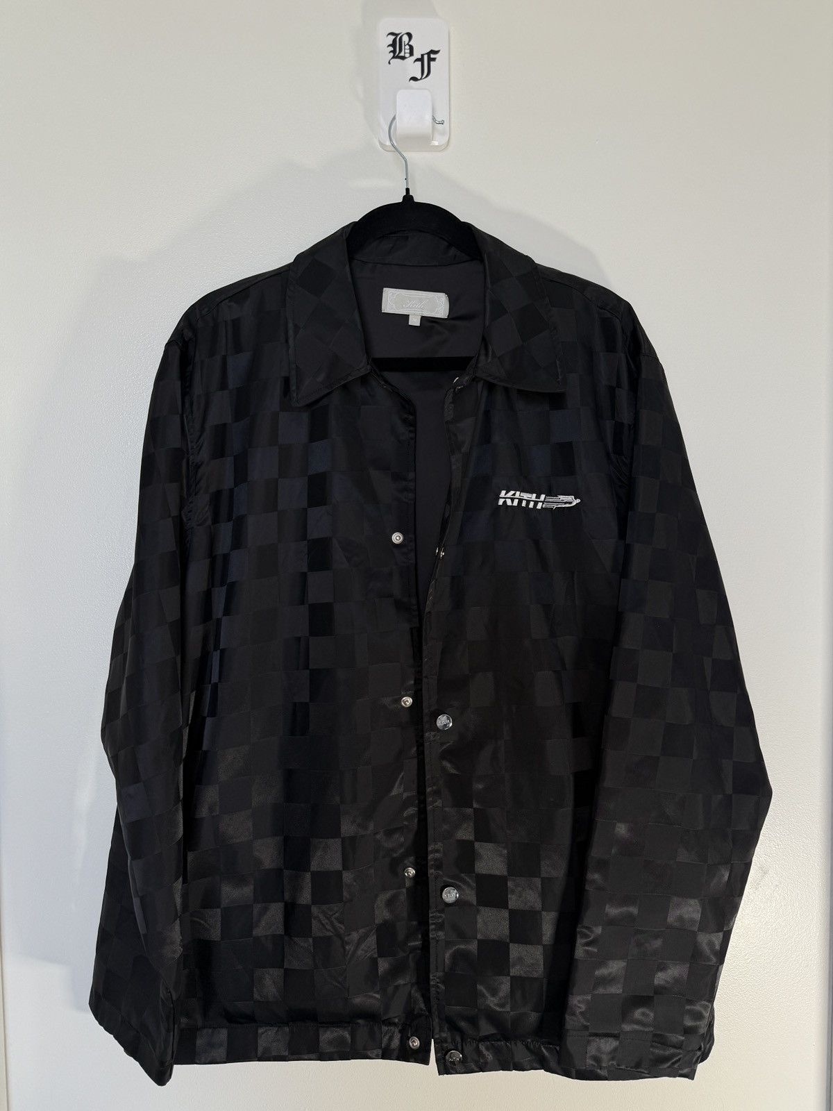 Kith KITH Needles Black Checker‑Pattern Nylon Coaches Jacket Size US M / EU 48-50 / 2 - 2 Thumbnail