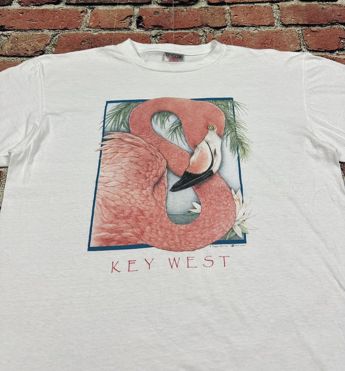 Other Vintage 90s Flamingos Key West Florida Single Stitch T-Shirt Size US L / EU 52-54 / 3 - 3 Thumbnail