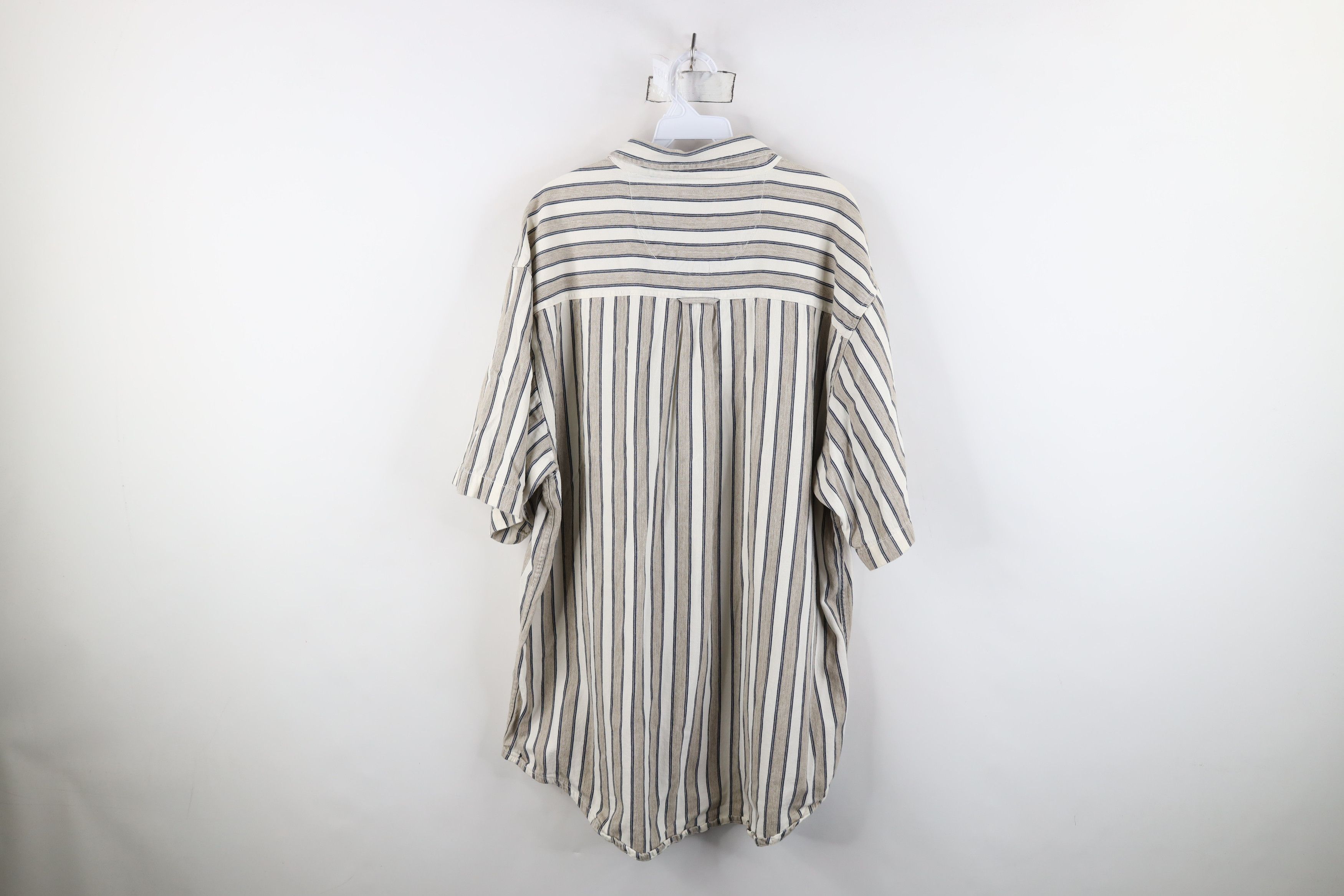 Vintage Vintage 90s Streetwear Baggy Fit Striped Button Down Shirt Size US XXL / EU 58 / 5 - 12 Thumbnail