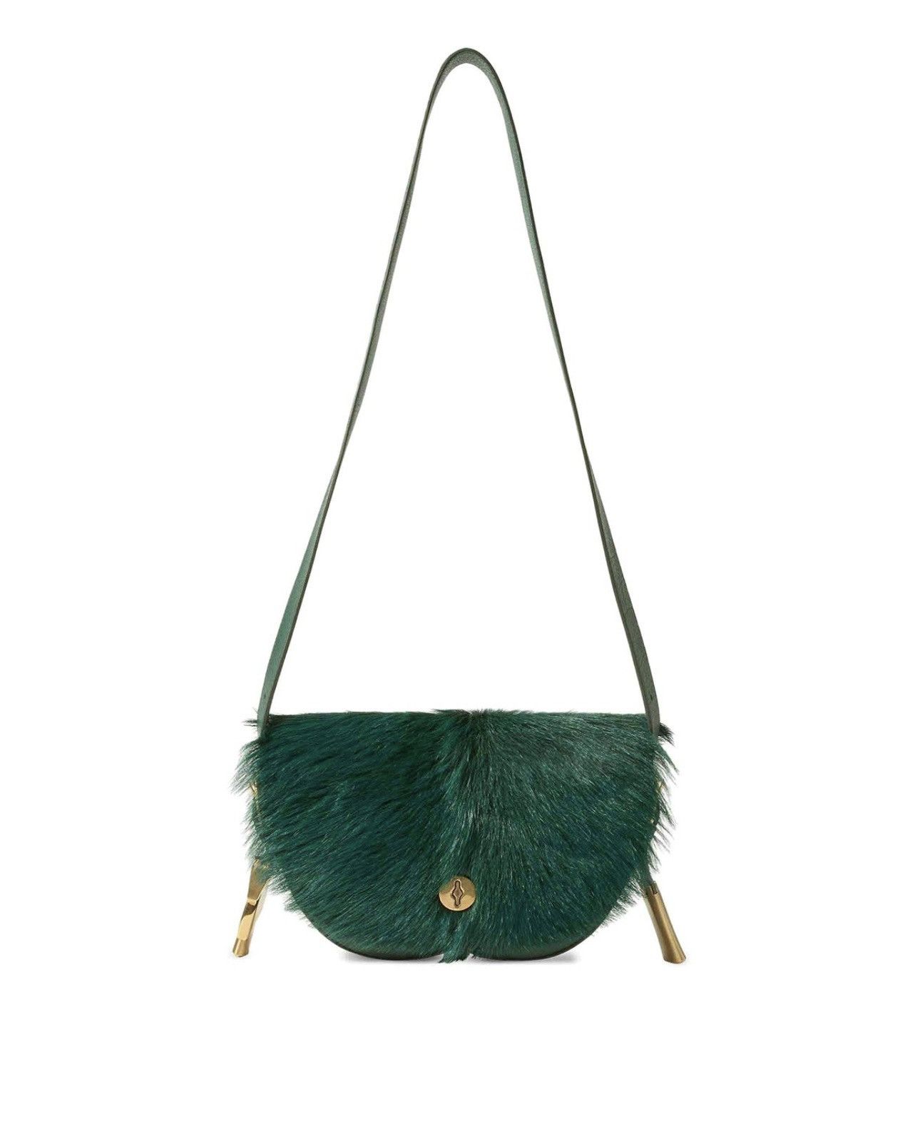 Burberry Green Burberry Adjustable Fur Bag Size ONE SIZE - 1 Thumbnail