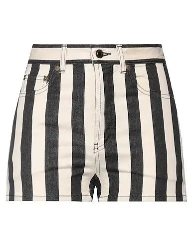 Saint Laurent Paris o1s1wg110225 616241 Slim Fit Shorts in Black/Ivory Size 27" / US 4 / IT 40 - 1 Thumbnail