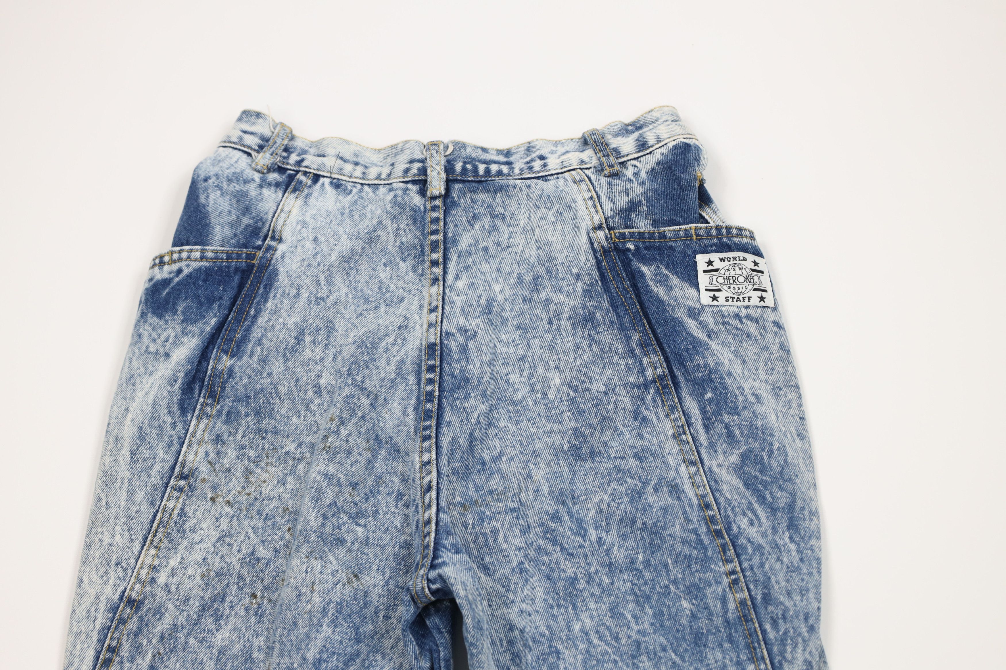 Vintage Vintage 70s Streetwear Acid Wash Zip Cuff Denim Jeans USA Size 34" / US 12 / IT 48 - 12 Thumbnail