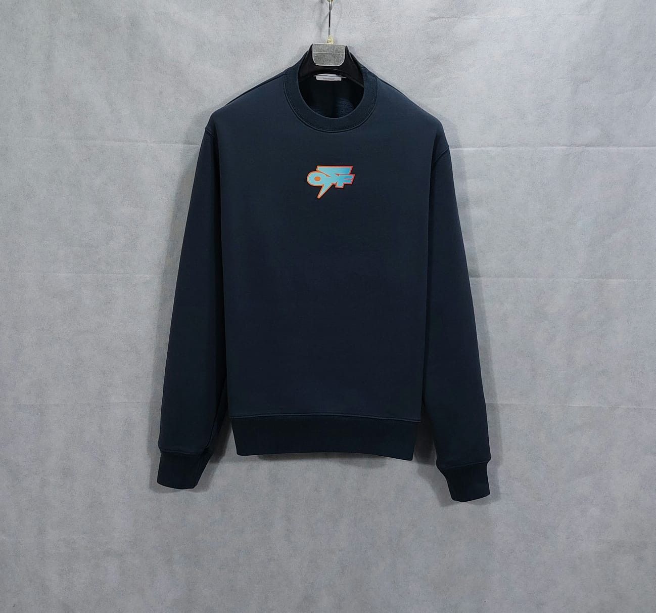 image of Off White Kite Arrows Sweatshirt in Navy Blue, Men's (Size Medium)