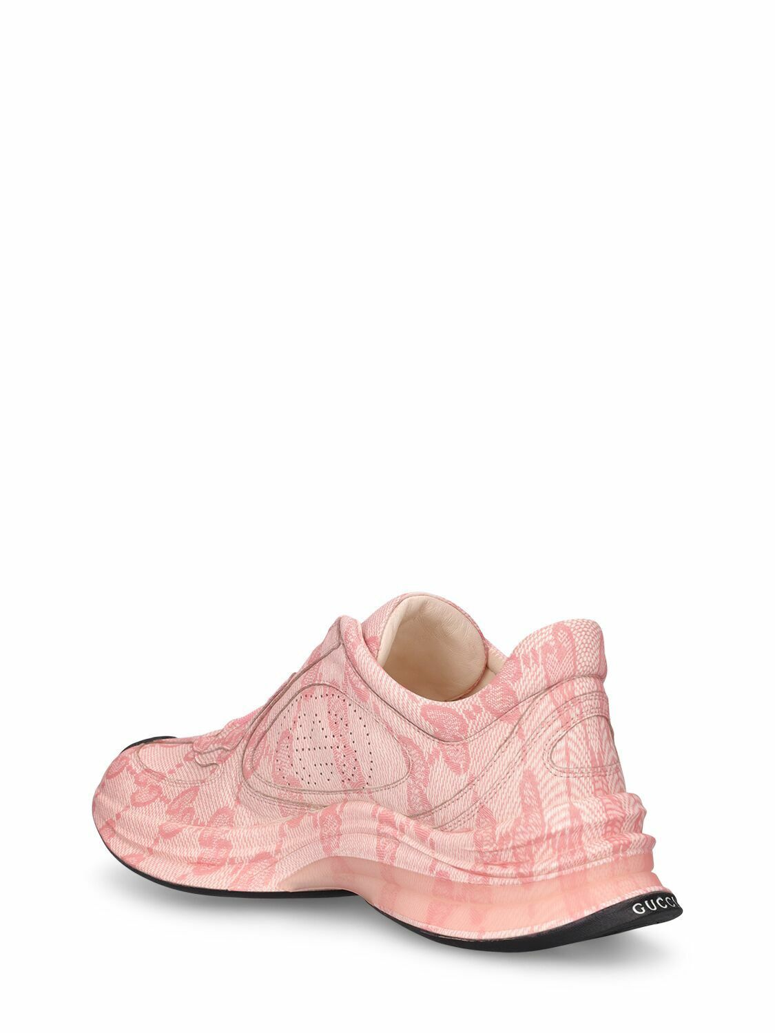 Gucci oc11z1025 Run Leather Sneakers in Pink Size US 7 / IT 37 - 4 Thumbnail