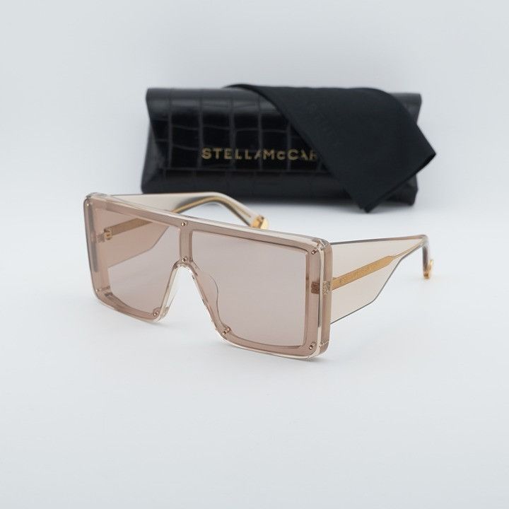 Stella McCartney Stella McCartney SC40083I 45E Sunglasses Shiny Brown Shield Size ONE SIZE - 11 Thumbnail