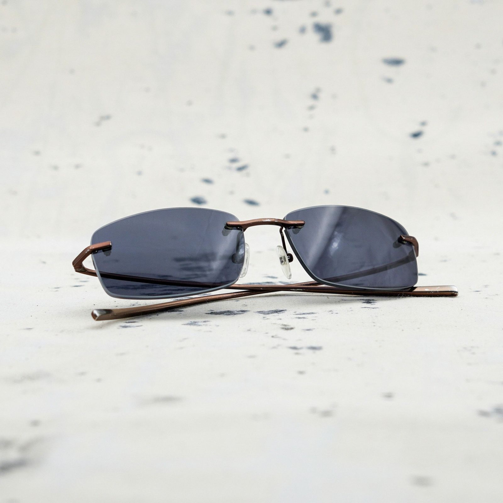 Gucci Vintage gucci gg 1720 blue lens metal rectangular sunglasses Size ONE SIZE - 7 Thumbnail
