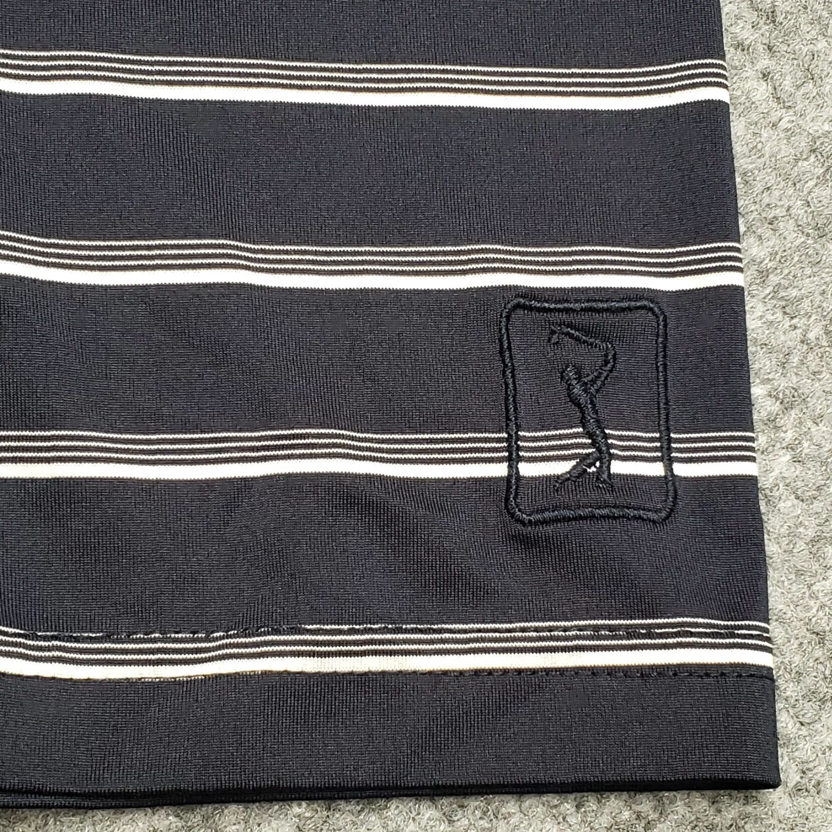 PGA Tour PGA TOUR Golf Polo Shirt S Blue White Striped Short Sleeve Mens Size US S / EU 44-46 / 1 - 4 Thumbnail