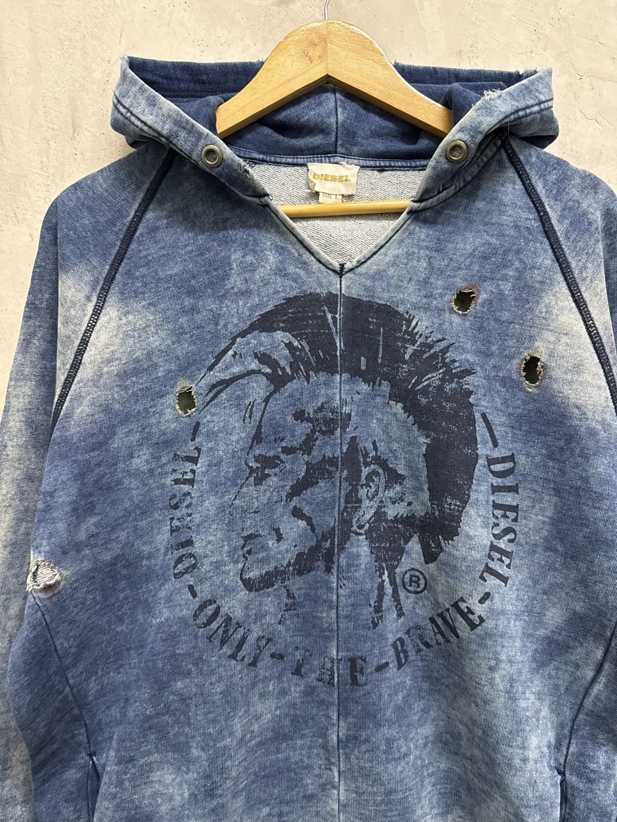 Diesel Distressed Diesel “Punk” Thrashed Hoodie Size US L / EU 52-54 / 3 - 2 Thumbnail