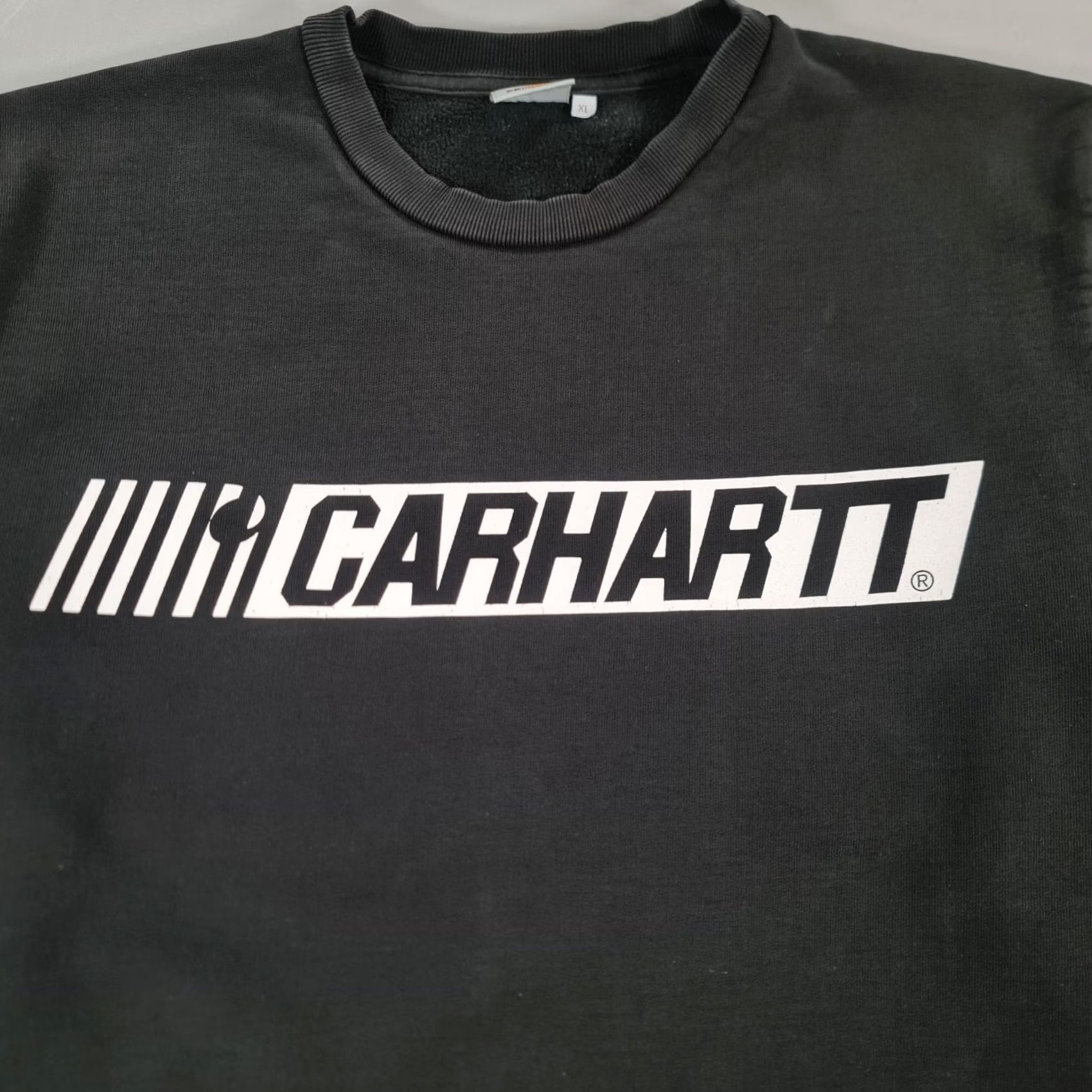 Carhartt Carhartt Mens Sweatshirt Black XL Big Logo Fleece Cart Sweater Size US XL / EU 56 / 4 - 4 Thumbnail