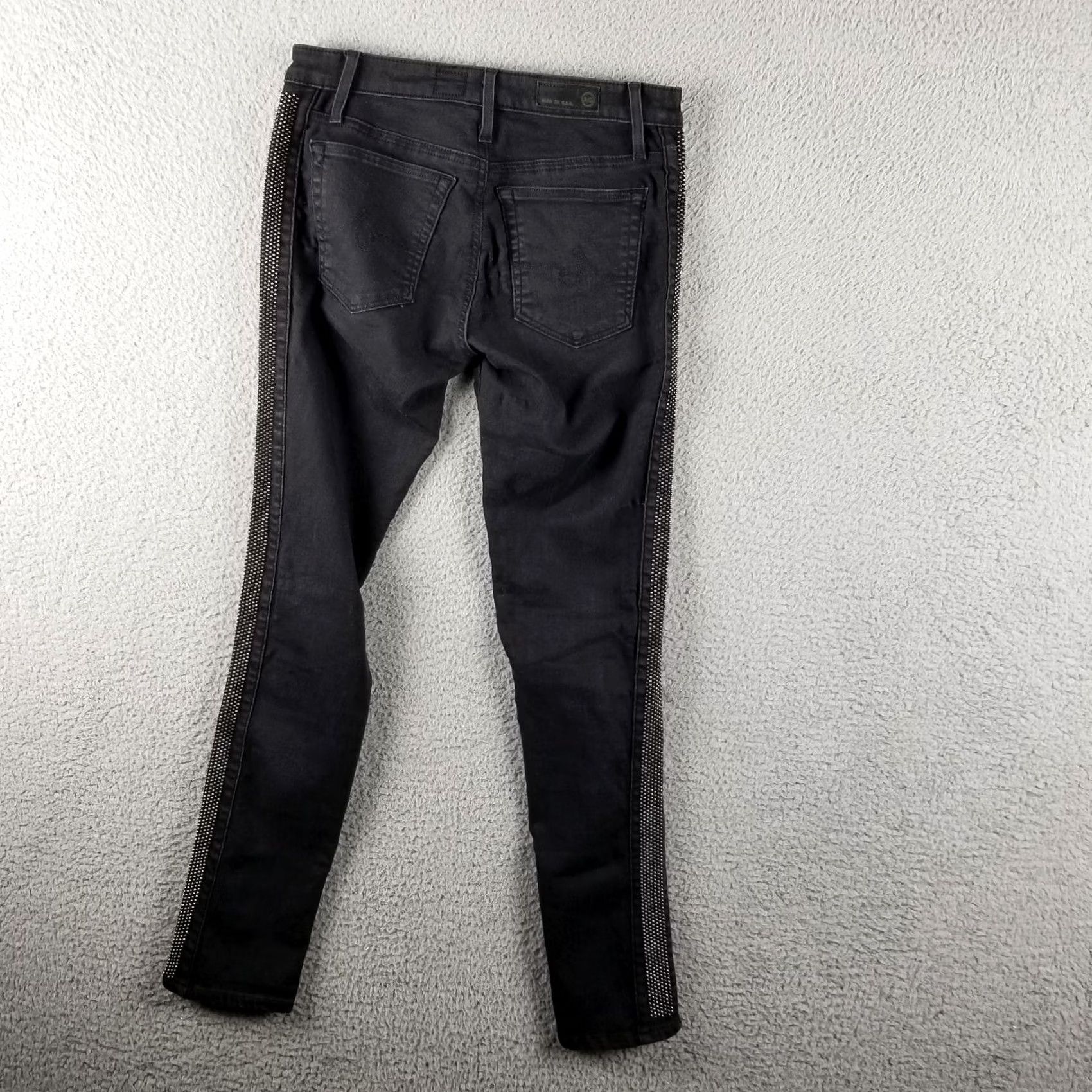 Vintage AG Adriano Goldschmied Jeans Women 26R The Remi Tuxedo Ankle Denim Studded Pants Shirt/Shoes not included Size 26" / US 2 / IT 38 - 4 Thumbnail