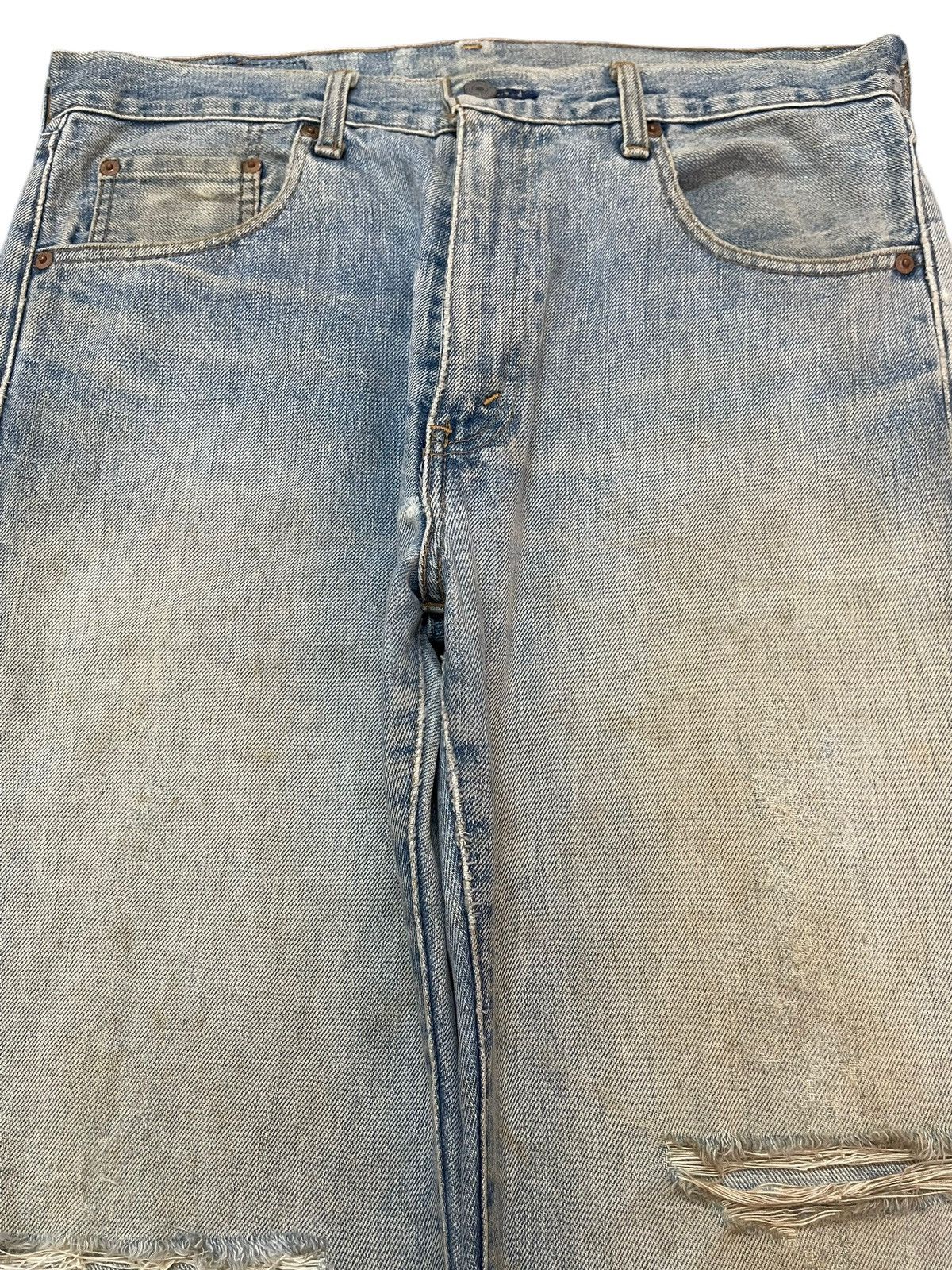 Levi's Vintage 80s Levis 502 Mud Wash Distressed Relaxed Straight Size US 33 - 3 Thumbnail