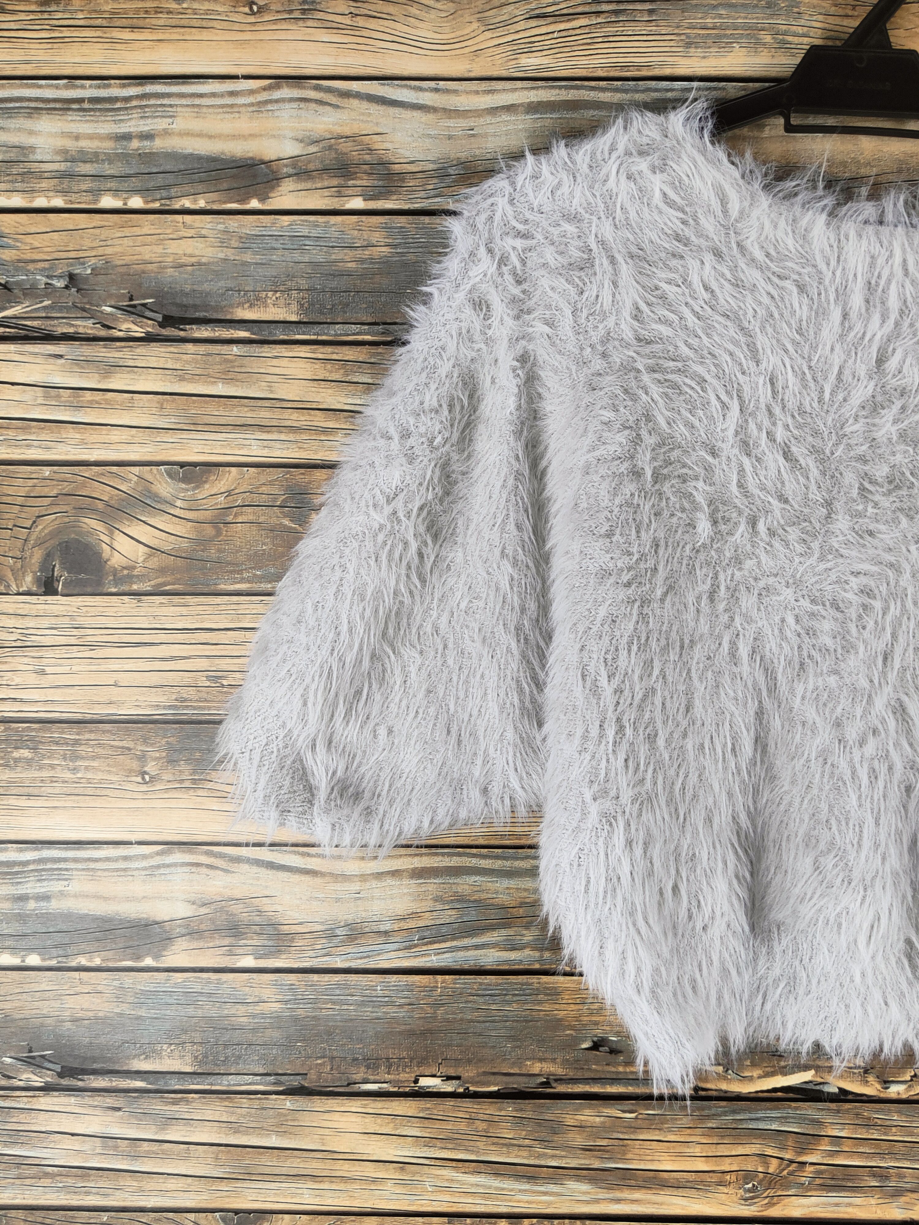 Japanese Brand DL r.p.s Gray Fur Mohair Knitwear #46-460 Size M / US 6-8 / IT 42-44 - 3 Thumbnail