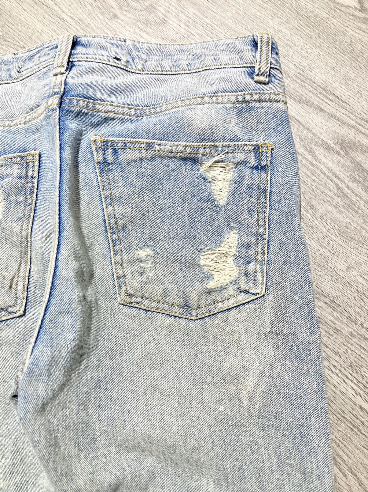 If Six Was Nine 2000s Idun Distressed Ripped Denim Blue Jeans Lgb Punk Style Size US 30 / EU 46 - 16 Thumbnail
