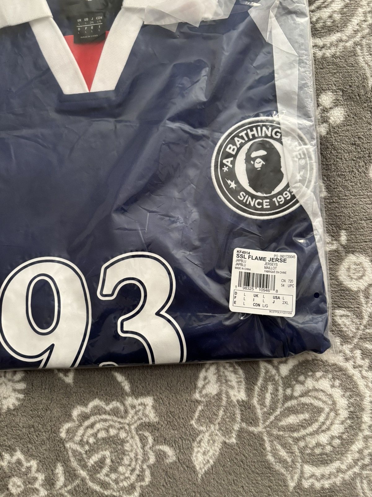 Adidas × Bape Adidas x Bape SSL Flame Jersey Size US L / EU 52-54 / 3 - 4 Thumbnail