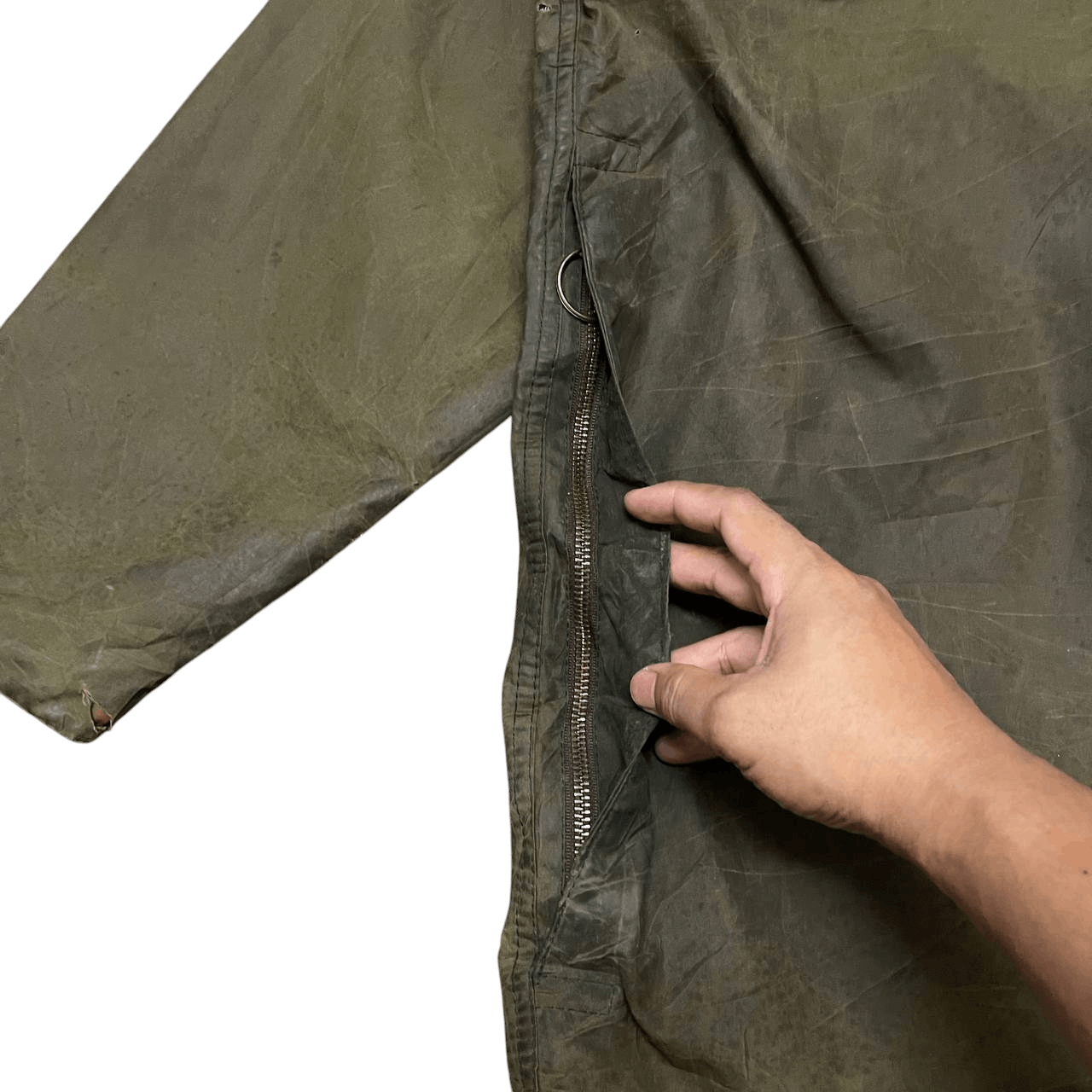 Barbour Vintage 90's Barbour Beaufort A150 Waxed Distressed Jacket Size US M / EU 48-50 / 2 - 22 Thumbnail