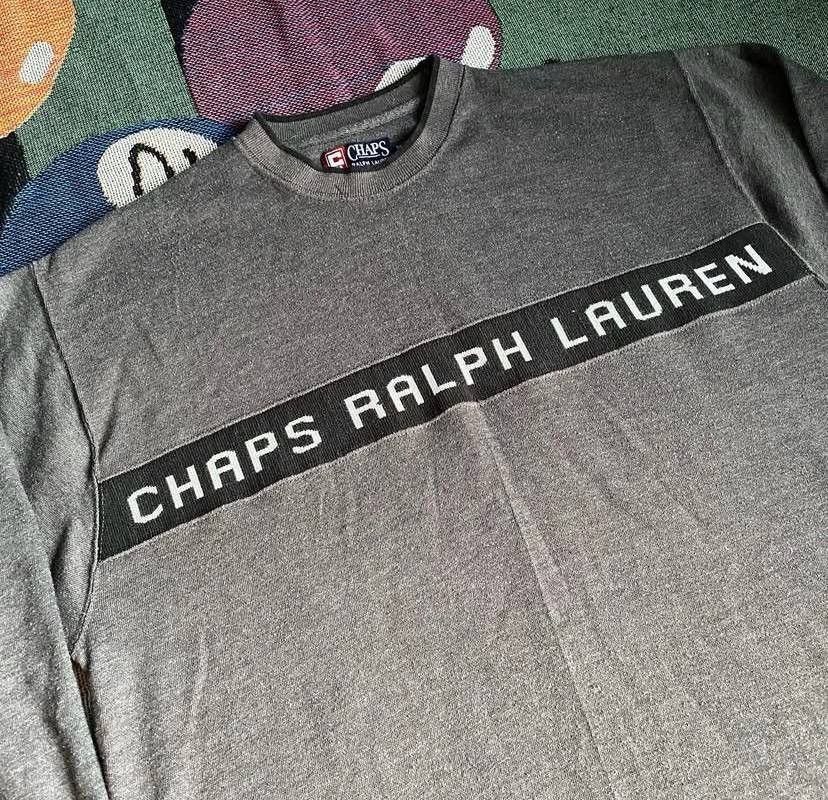 Polo Ralph Lauren × Vintage Vintage Chaps Ralph Lauren Oversized Logo Sweatshirt Size L Size US M / EU 48-50 / 2 - 2 Thumbnail