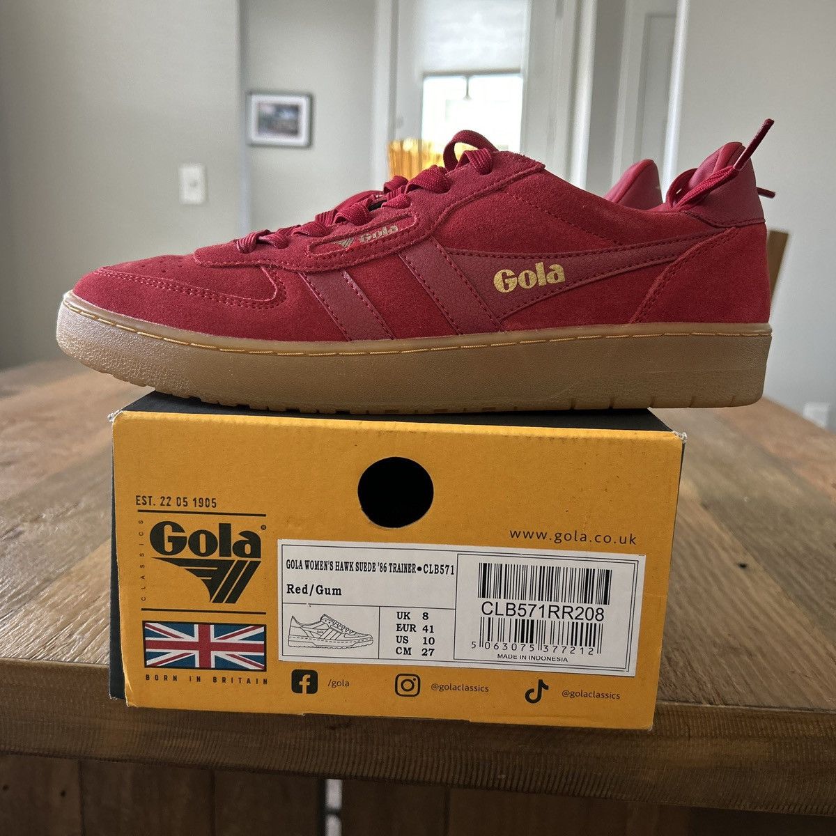 Gola Gola Hawk 86 Womens Trainers in Red - Size 10 Size US 10 / IT 40 - 1 Thumbnail