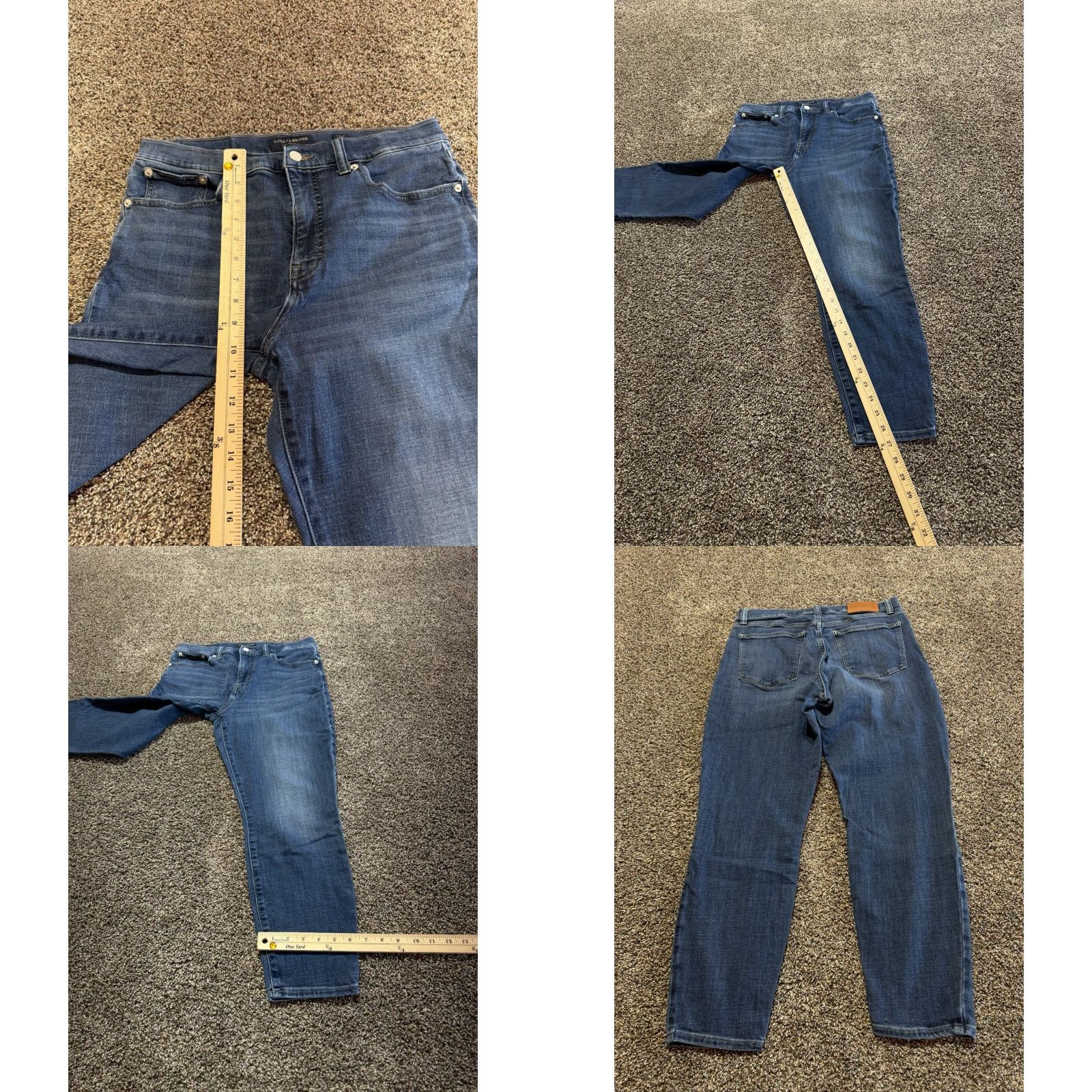 Lucky Brand Lucky Brand Bridgette Skinny Jeans Women's Size 14 Blue Denim 14/32 Ankle - 5-Pocket, Stretch, High Rise, Regular Size Type Jeans Womens Size 36" / US 14 / IT 50 - 8 Thumbnail