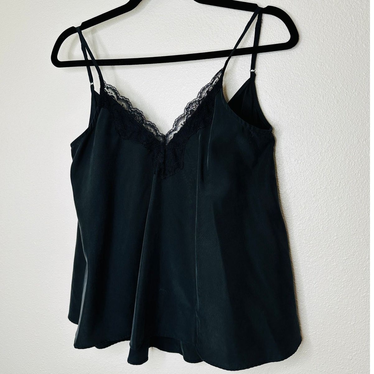 Zara NWT Zara TRF Collection Black Lace Trim Flowy Cami Top XS Size XS / US 0-2 / IT 36-38 - 3 Thumbnail