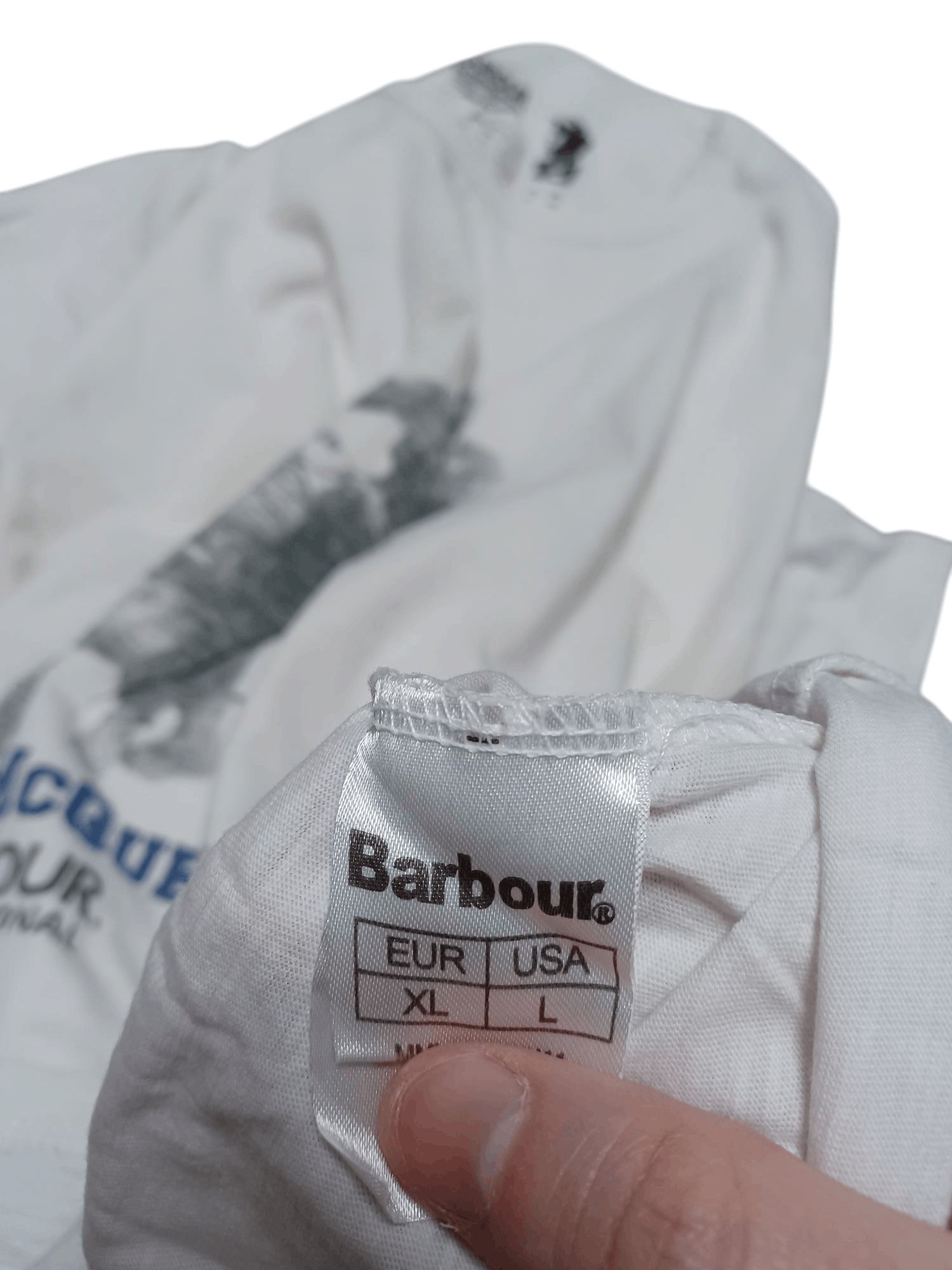 Barbour STEVE MCQUEEN BARBOUR RACING RARE TEE Size US L / EU 52-54 / 3 - 5 Thumbnail